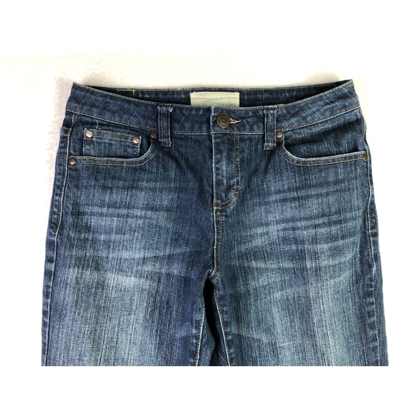 Vintage Maurices Taylor Boot Jeans Womens 5/6 Long 29x29 Blue Denim Bootcut Regular Rise Mid 8.5-10.5 Zip Cotton Denim Classic Vintage No Distressed Size 27" / US 4 / IT 40 - 3 Thumbnail