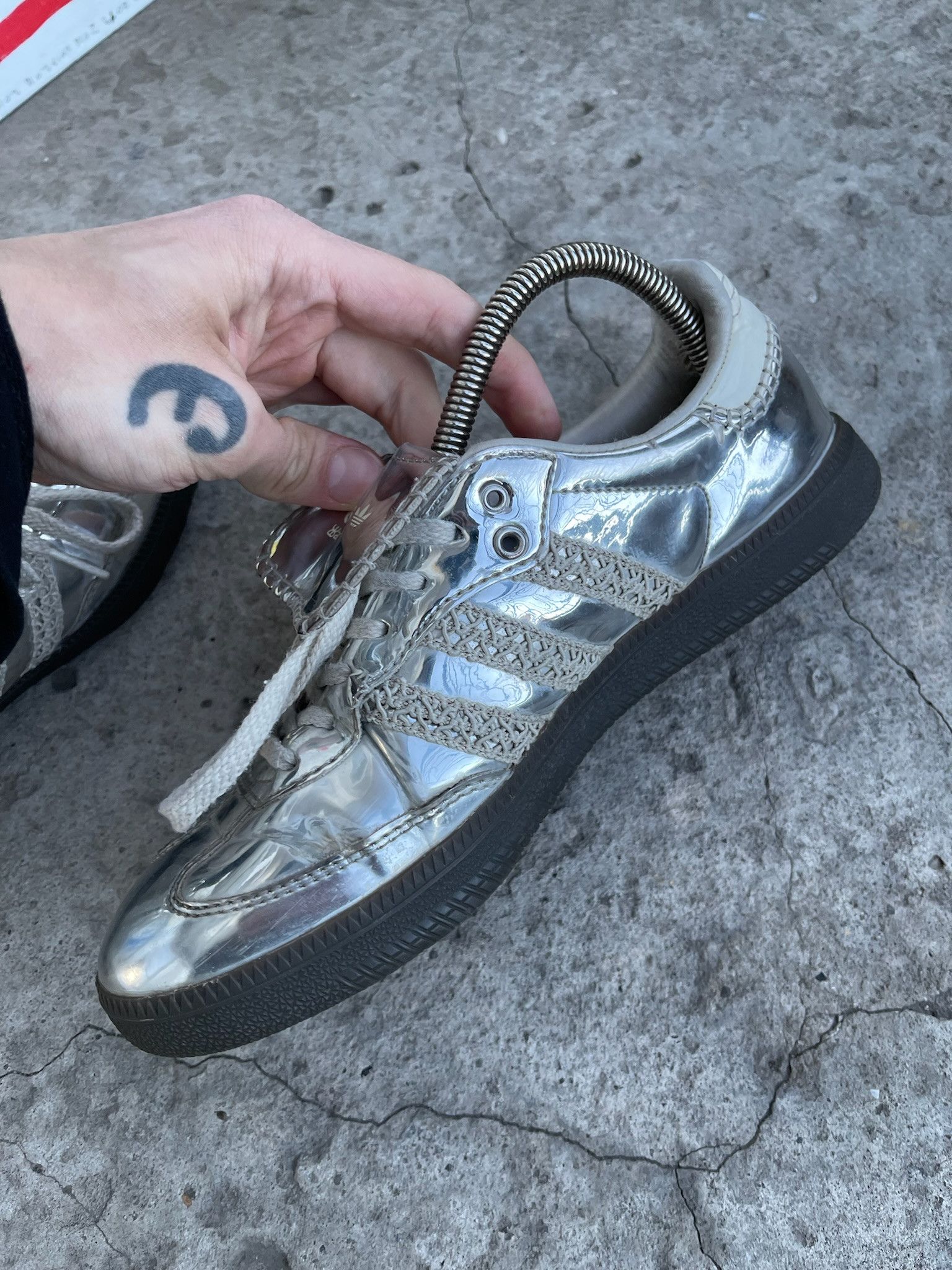 Adidas × Wales Bonner Adidas Wales Bonner Samba Silver Size US 8.5 / IT 38.5 - 11 Thumbnail