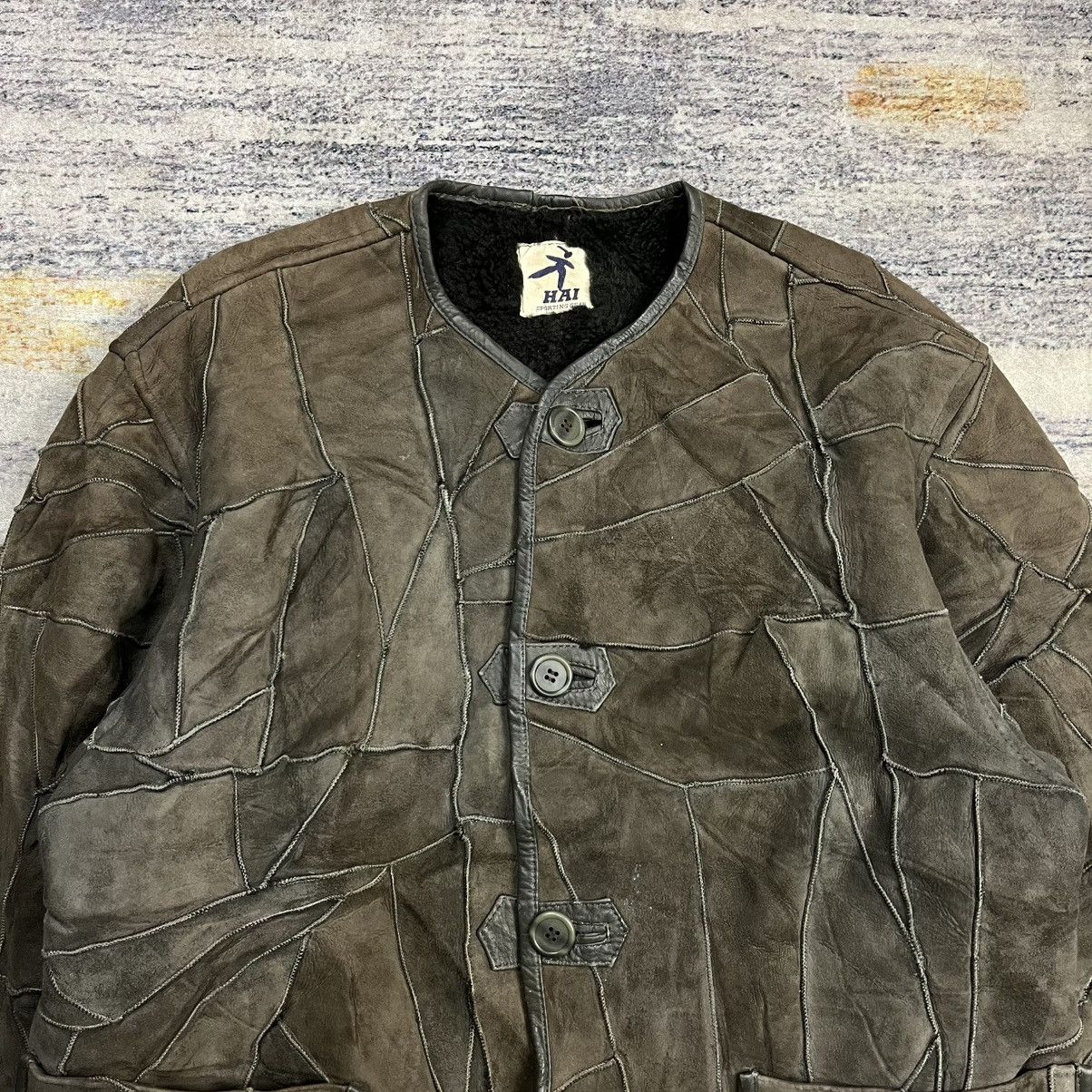 Issey Miyake 90s hai sporting gear issey miyake patchwork leather jacket Size US M / EU 48-50 / 2 - 3 Thumbnail