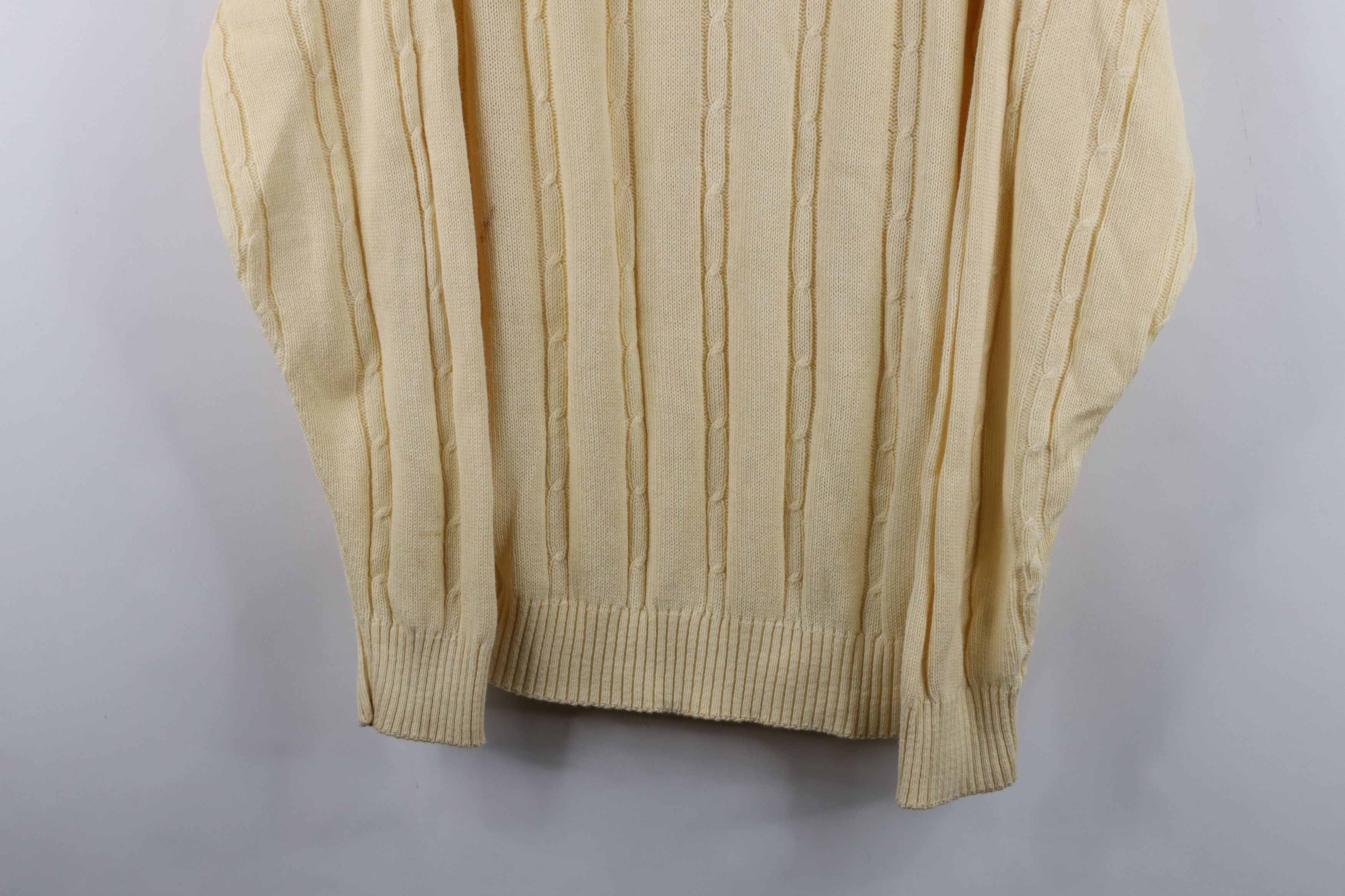 Vintage Vintage 90s Streetwear Cotton Cable Knit Ribbed Sweater USA Size US XL / EU 56 / 4 - 3 Thumbnail