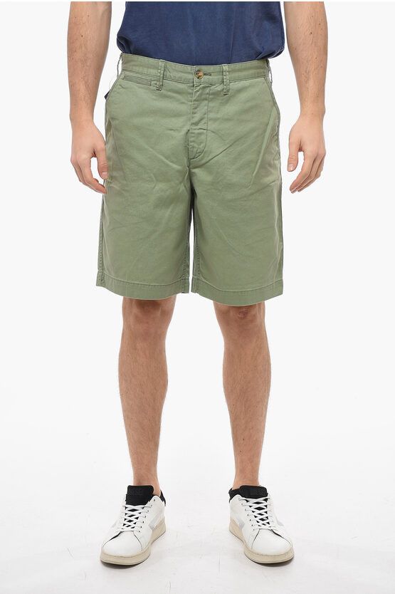 image of Polo Ralph Lauren Og1Mm0524 Cotton Chinos Shorts In Military Green in Miltary Green, Men's (Size 32