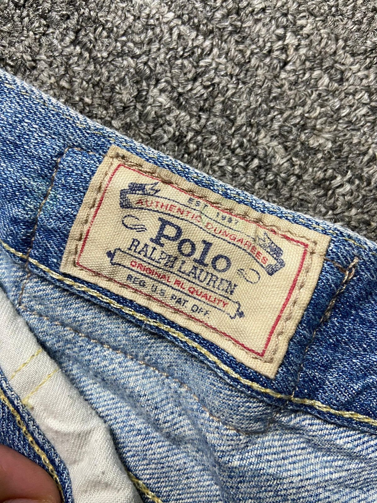Polo Ralph Lauren Polo Ralph Lauren Authentic Dungarees Ripped Jeans (157) Size US 29 - 4 Thumbnail