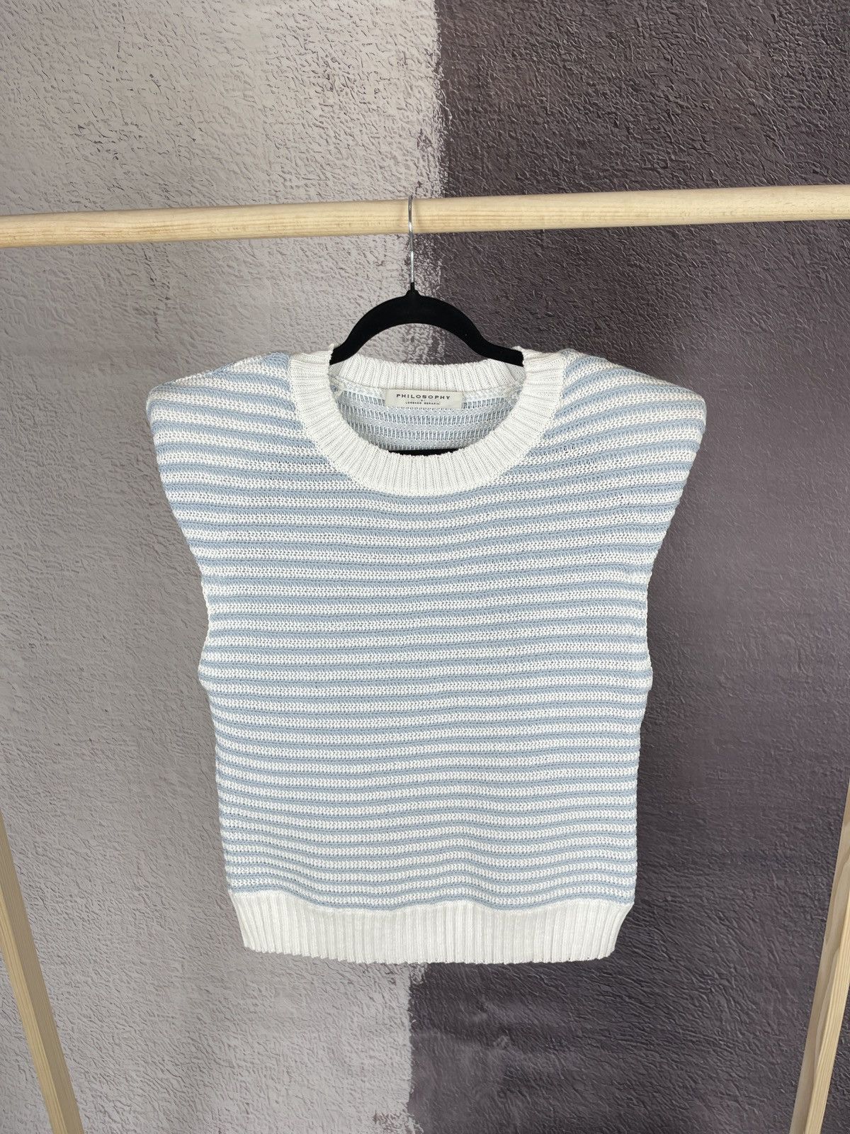 Philosophy di Lorenzo Serafini Philosophy di Lorenzo Serafini striped blue vest sweater Size M / US 6-8 / IT 42-44 - 1 Thumbnail