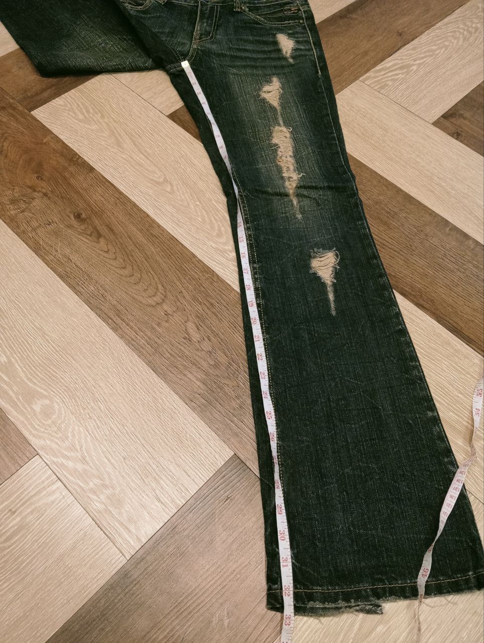 If Six Was Nine LAGUST DISTRESSED LOOK FLARED PANTS Size US 31 - 14 Thumbnail