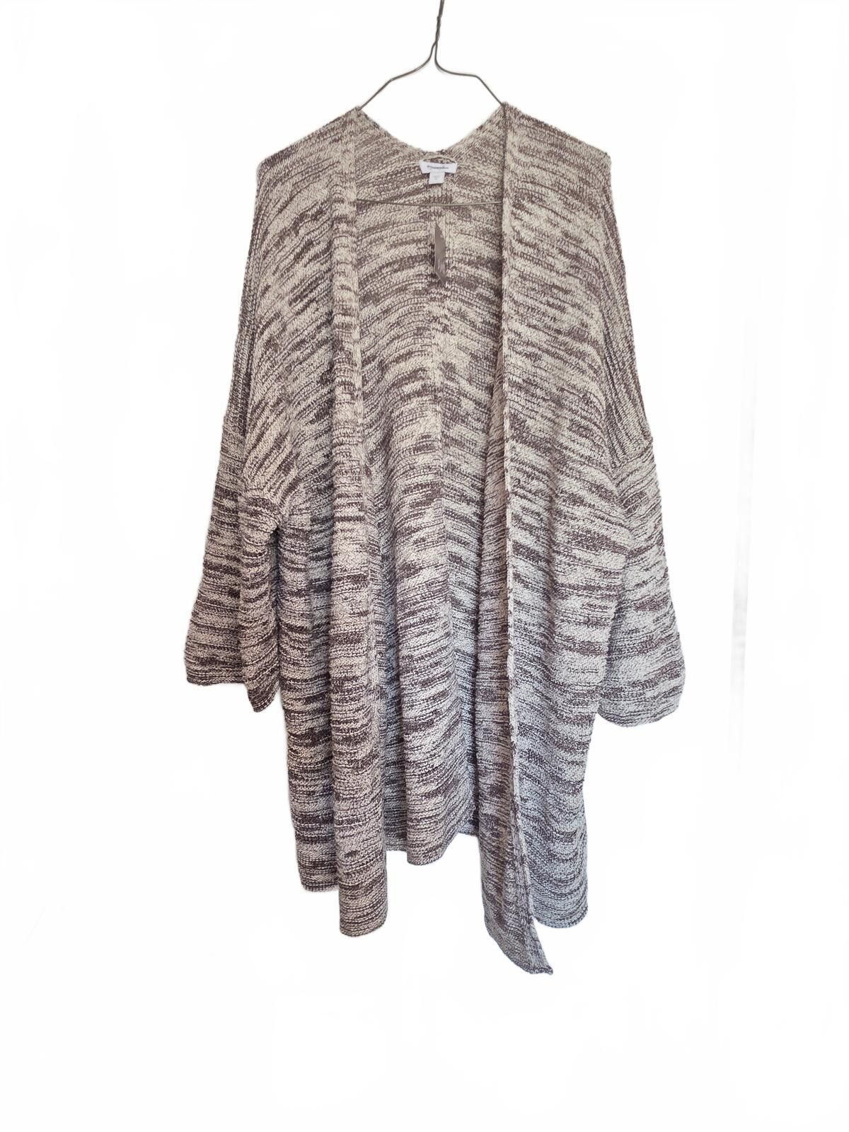 Other J. Jill XL Brown & Beige Knit Open Dolman Cardigan Sweater Size XL / US 12-14 / IT 48-50 - 12 Thumbnail