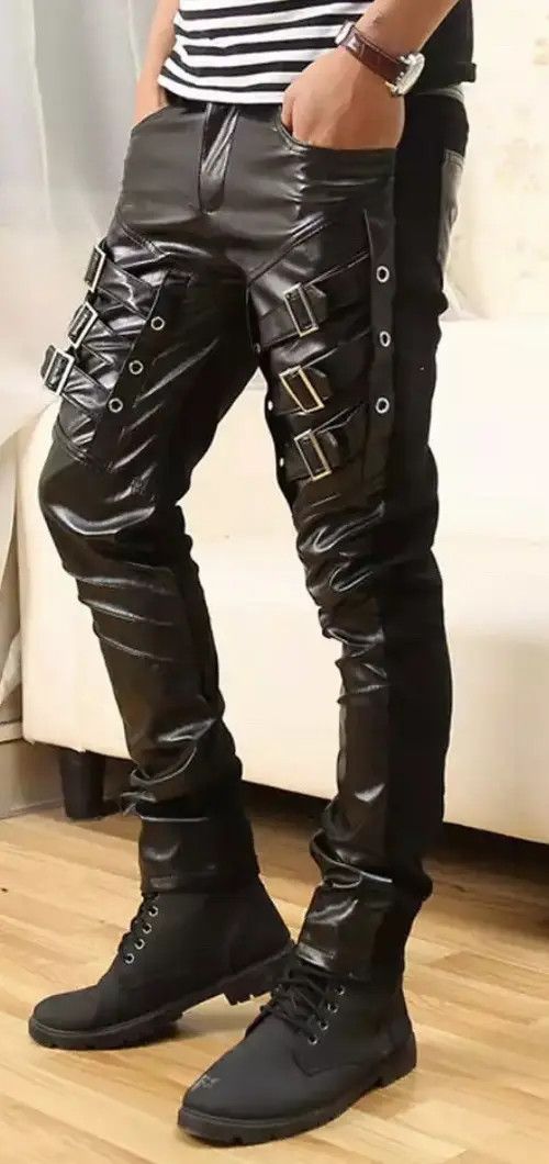 Jean Leather pants skinny Size US 30 / EU 46 - 2 Thumbnail