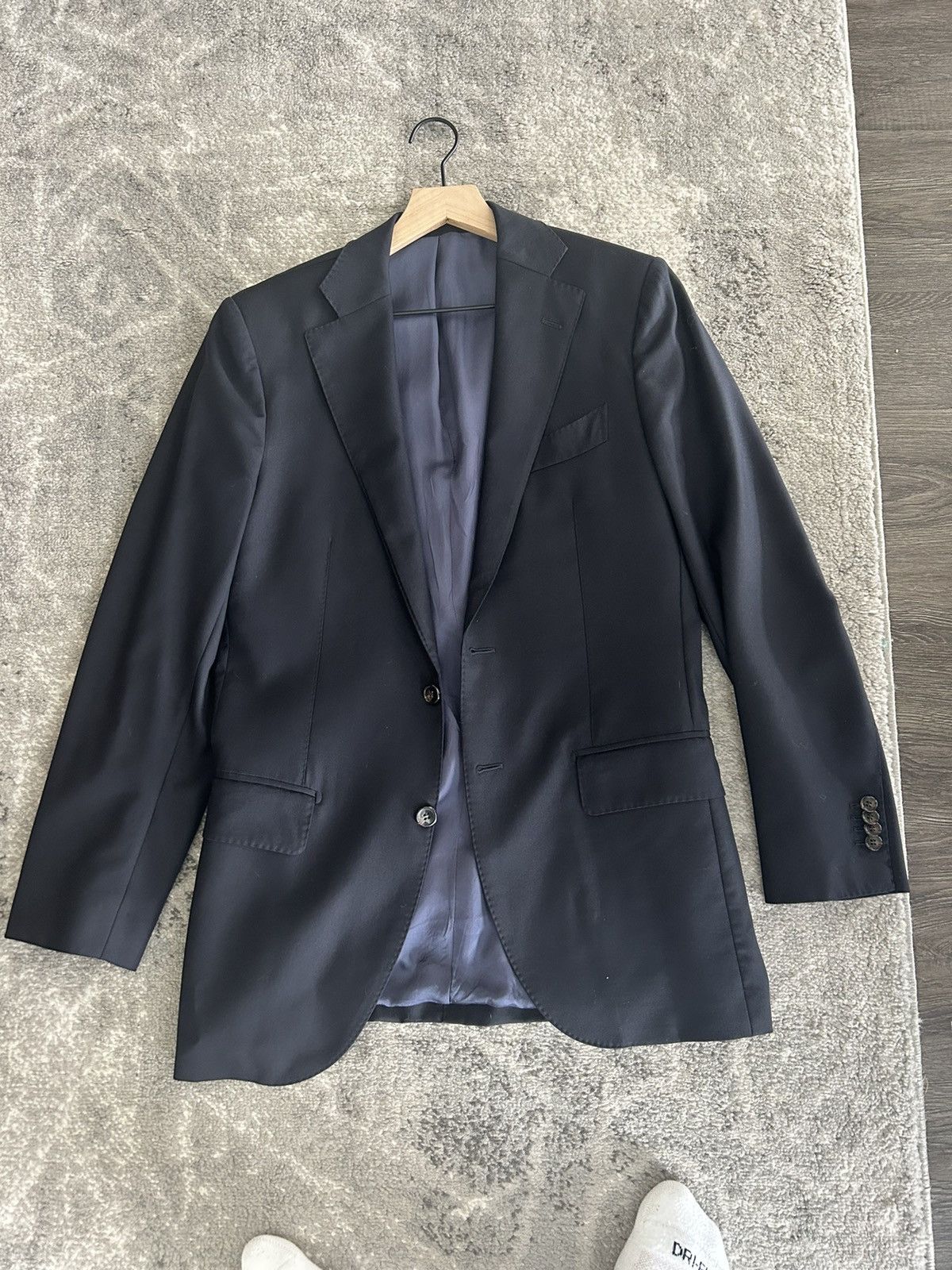 image of Suitsupply Navy Suit Jacket - 38L, Men's