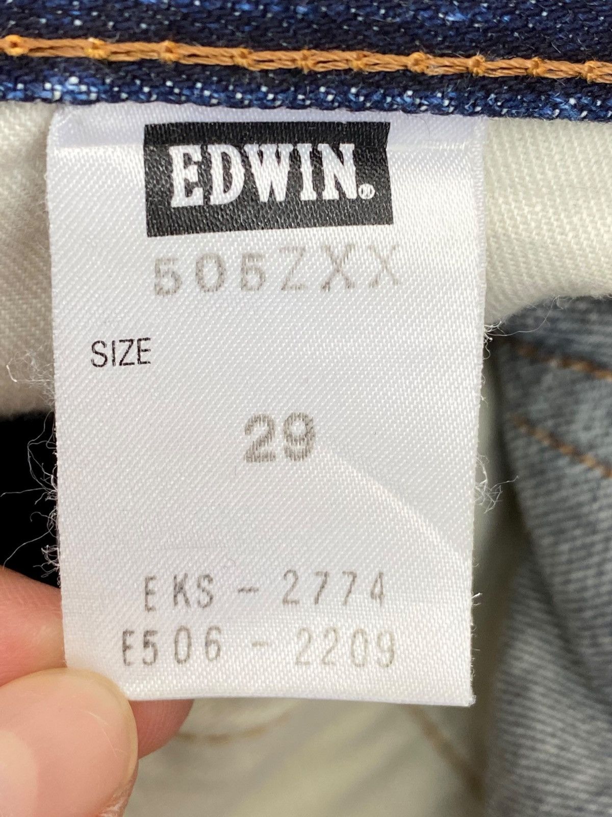 Edwin Edwin X Selvage Blue Wash Whiskered Style Loose Jeans Size US 31 - 11 Thumbnail