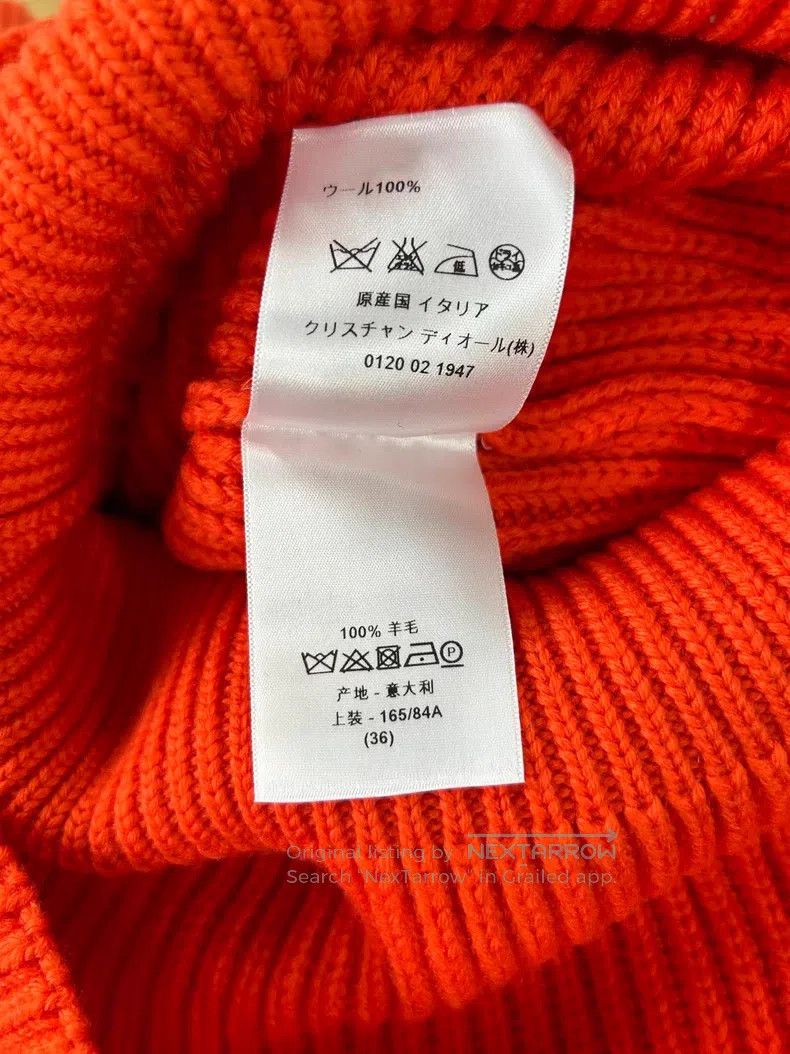 Dior Dior Orange-red semi-high collar lantern sleeve waist swea Size XS / US 0-2 / IT 36-38 - 4 Thumbnail