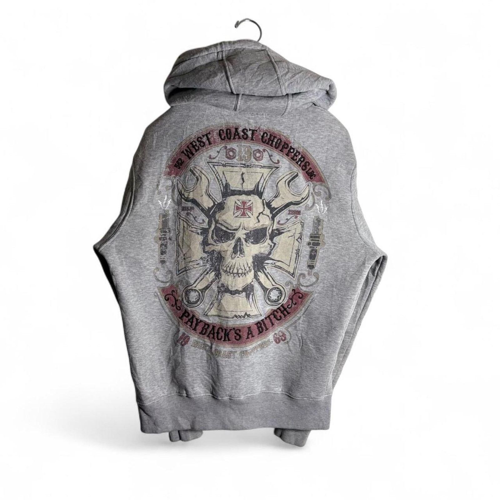 West Coast Choppers Vintage west coast choppers grey full zip hoodie skull y2k M Size US M / EU 48-50 / 2 - 1 Thumbnail