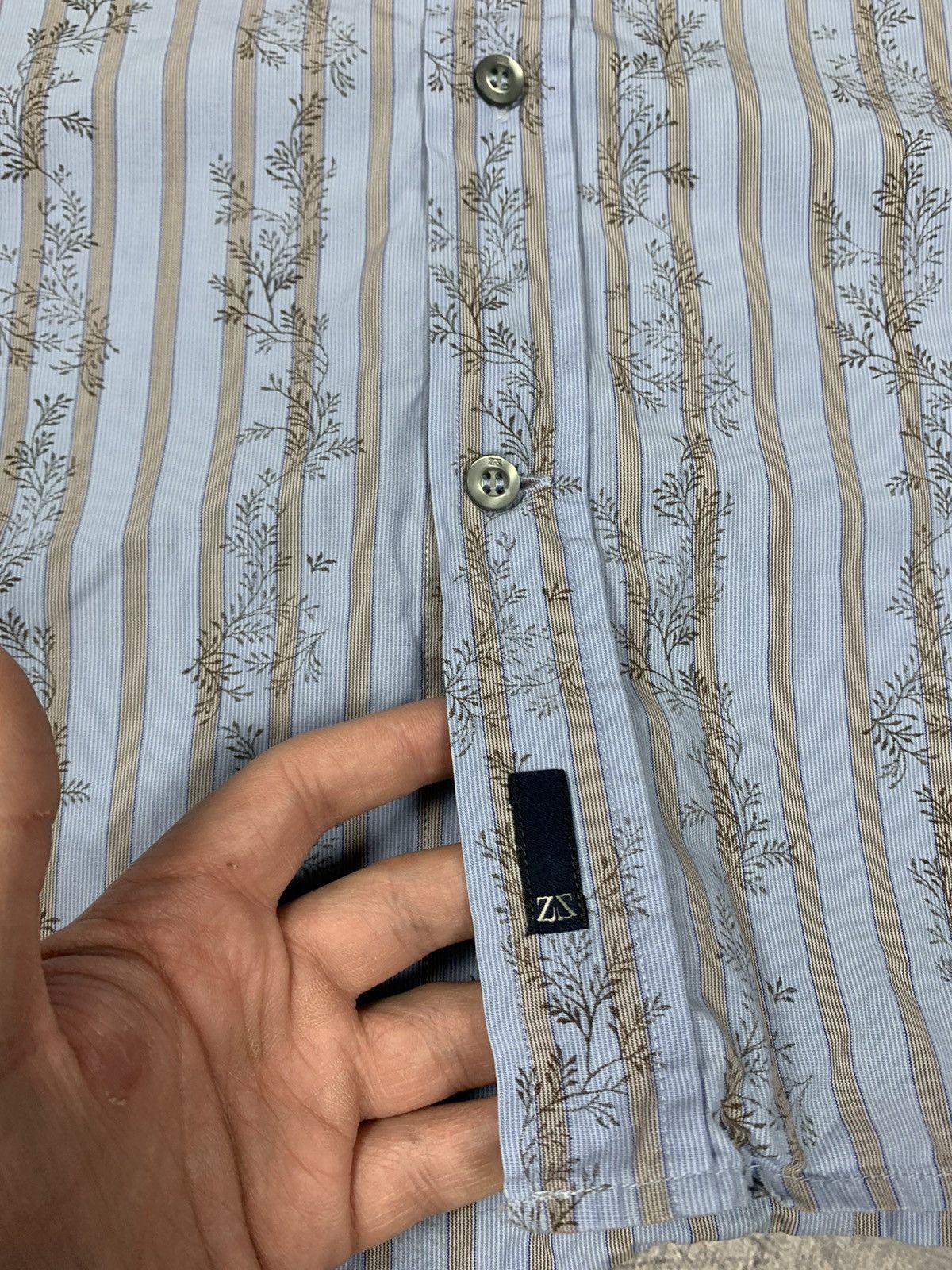 Ermenegildo Zegna Ermenegildo Zegna Floral Shirt Luxury Printed 90s Size US XL / EU 56 / 4 - 8 Thumbnail