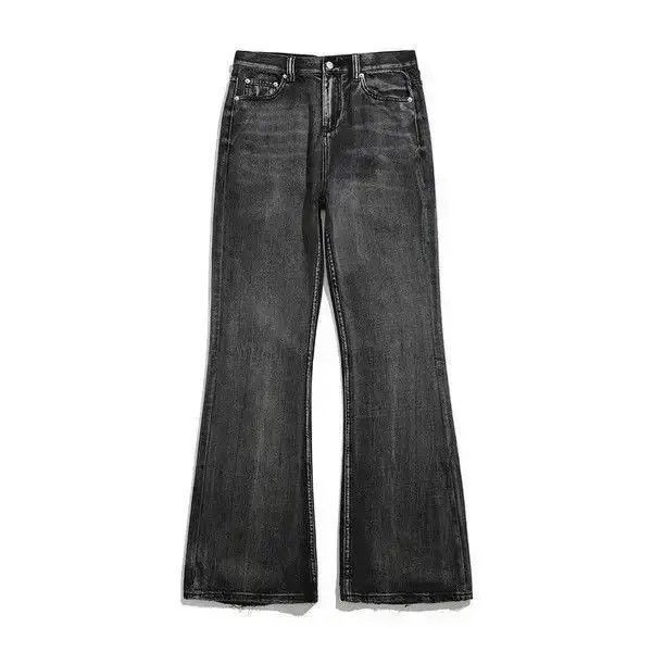 Japanese Brand Aged washed black baggy wide leg jeans Size US 30 / EU 46 - 4 Thumbnail
