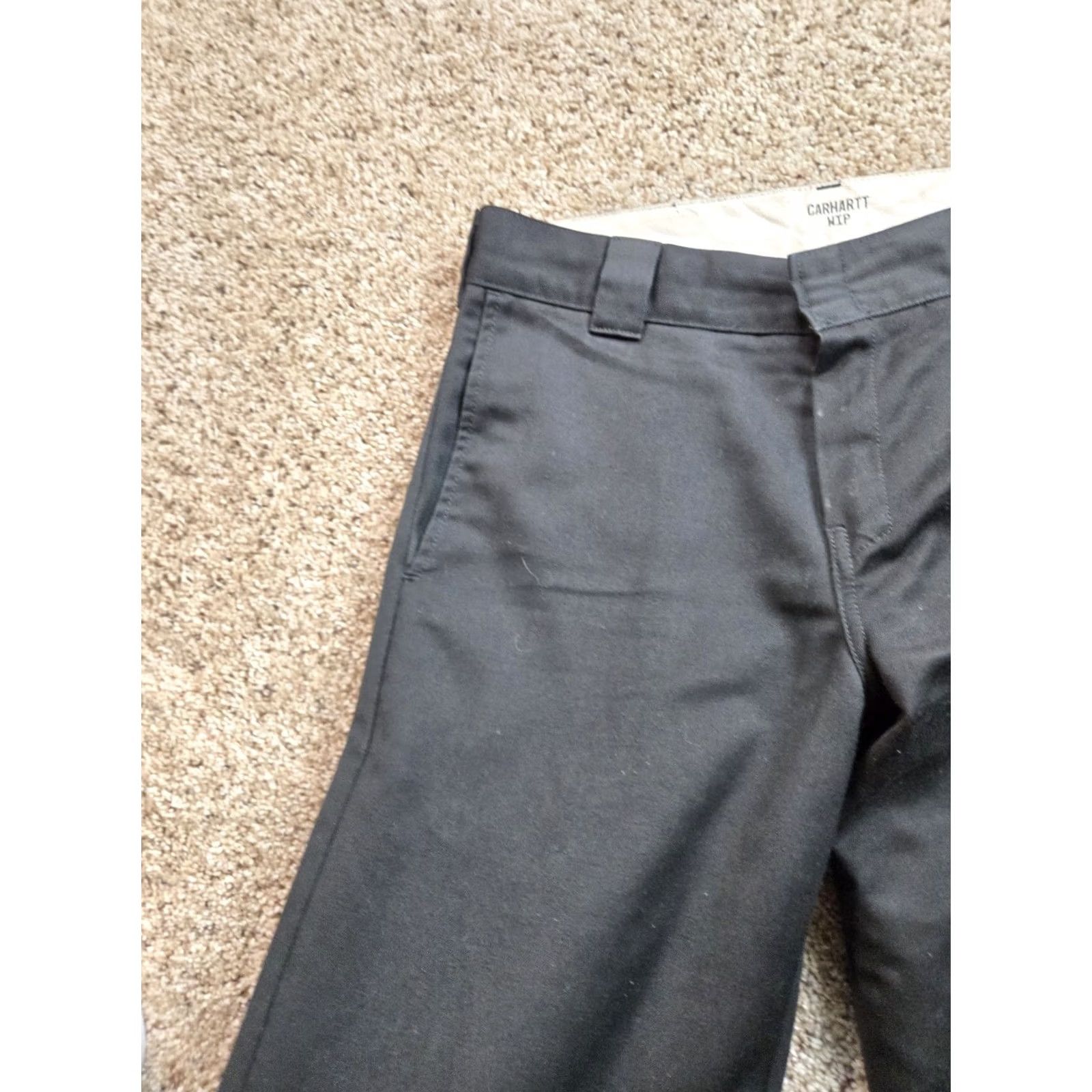Carhartt VINTAGE Carhartt WIP Master Pants 30X32 Mens Black Straight Leg Twill Work In Progress Nightlog? Size US 30 / EU 46 - 5 Thumbnail