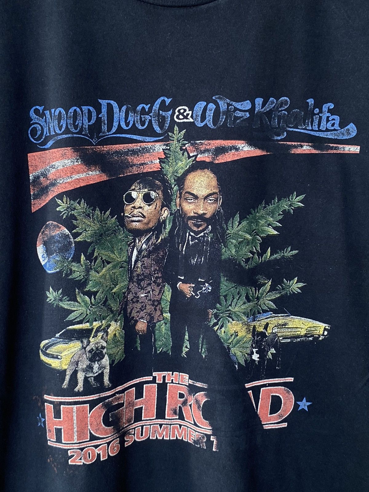Vintage Rare Vintage Snoop Dogg & Wiz Khalifa Weed Concert Rap Tees Size US L / EU 52-54 / 3 - 2 Thumbnail