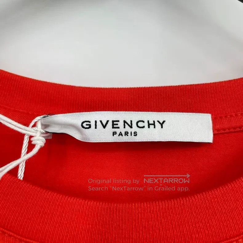 Givenchy Givenchy Red Double Logo Lettering Short Sleeve Size US L / EU 52-54 / 3 - 3 Thumbnail