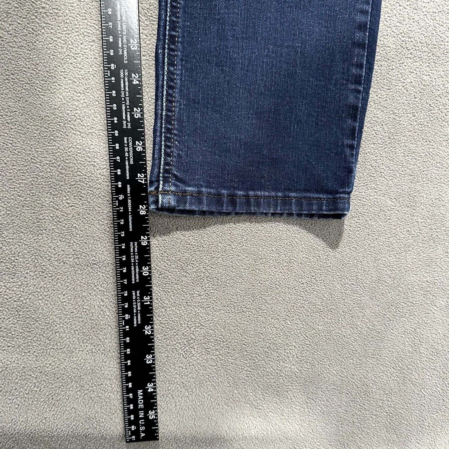 Lee Lee Jeans Womens 10 Blue Denim Regular Fit Straight Leg Mid Rise Dark Size 32" / US 10 / IT 46 - 6 Thumbnail