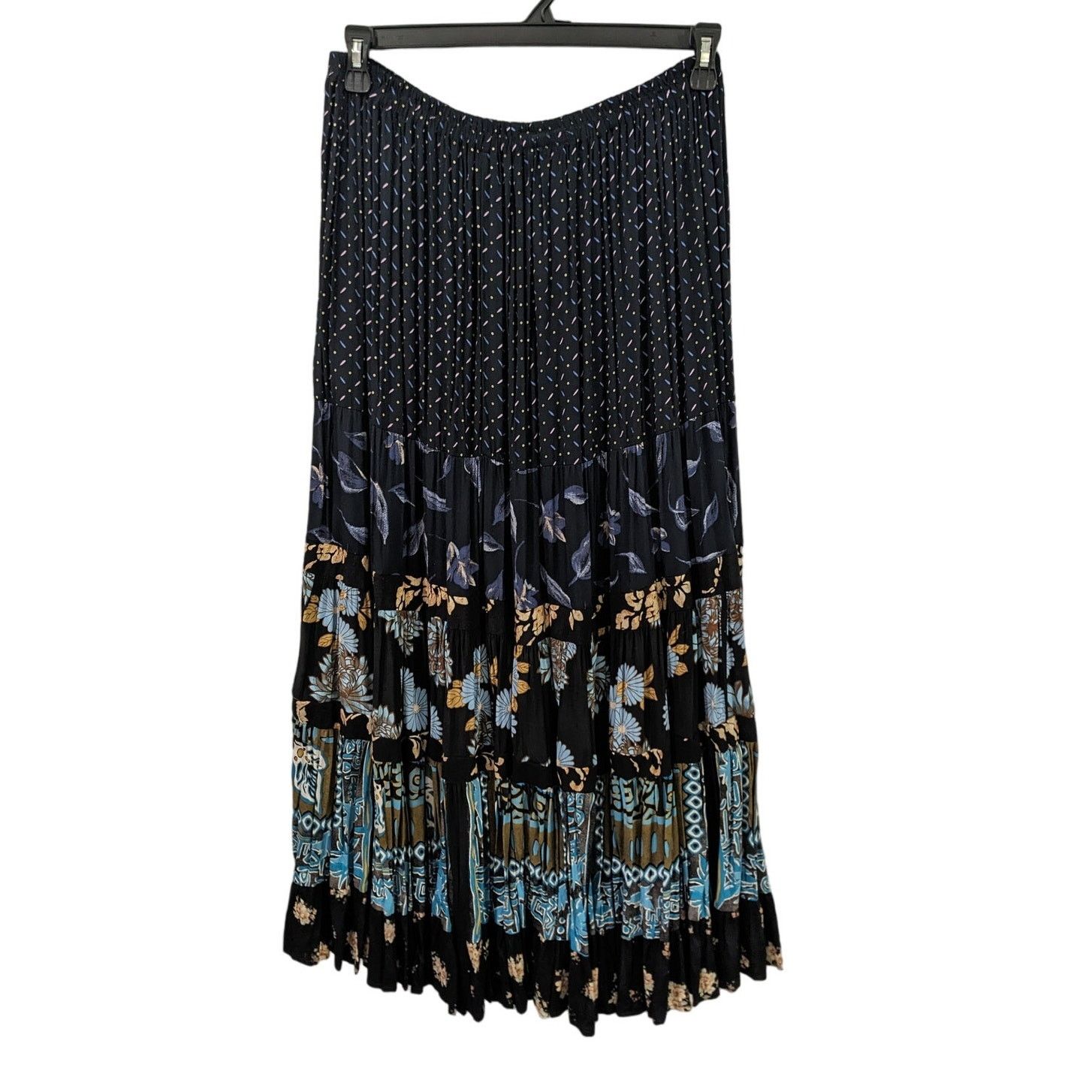 Other Vintage 1970's Anna Konya Floral Pleated Maxi Skirt Size 26" / US 2 / IT 38 - 1 Thumbnail