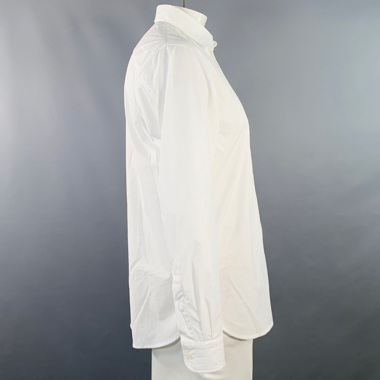 Goldwin GOLDWIN Size L White Polyester One Pocket Long Sleeve Shirt Size US L / EU 52-54 / 3 - 3 Thumbnail
