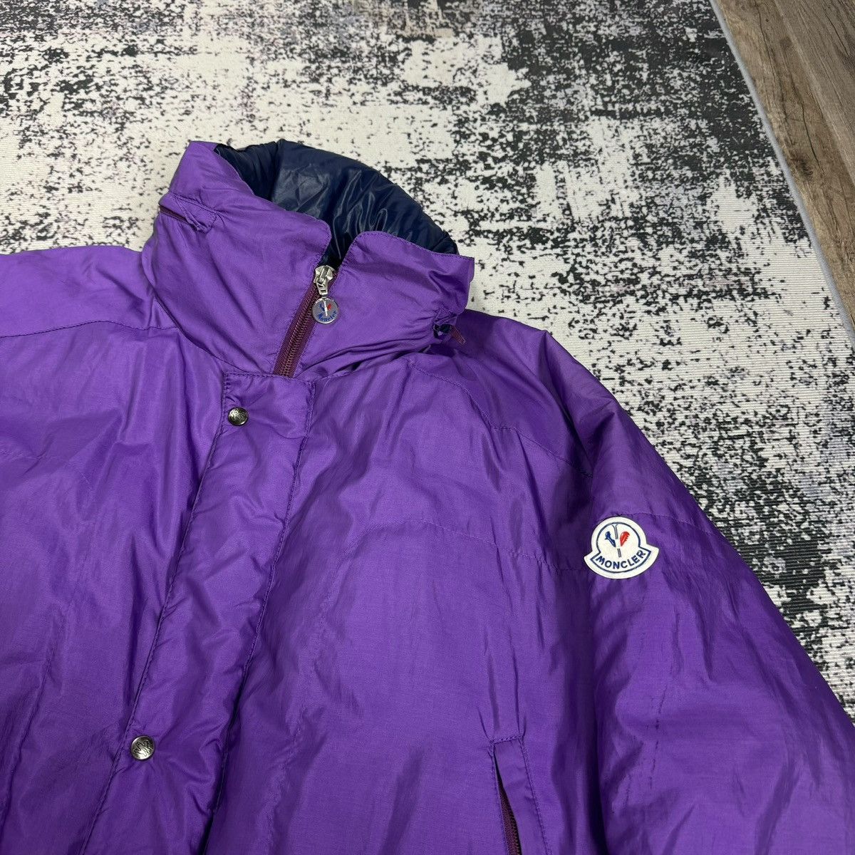 Designer × Moncler × Vintage Vintage Moncler Puffer Jacket purple XL Size US XL / EU 56 / 4 - 3 Thumbnail