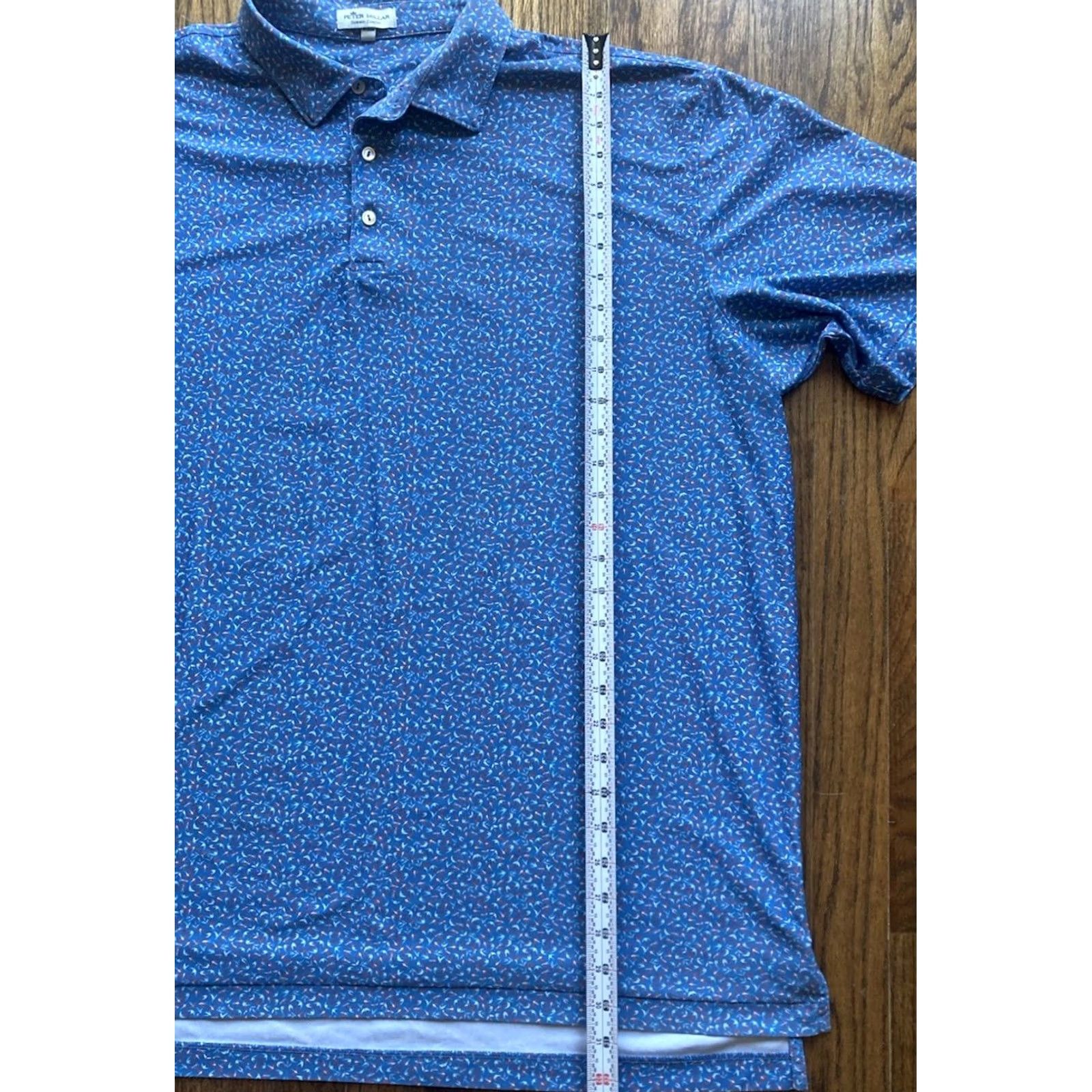 Peter Millar Peter Millar Summer Comfort Polo Shirt Mens 2XL Country Club Louisiana AOP Blue Size US XXL / EU 58 / 5 - 4 Thumbnail