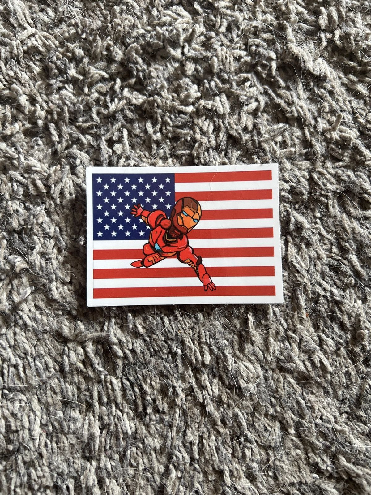 Marvel Comics Marvel Iron Man American Flag Sticker Size ONE SIZE - 1 Thumbnail