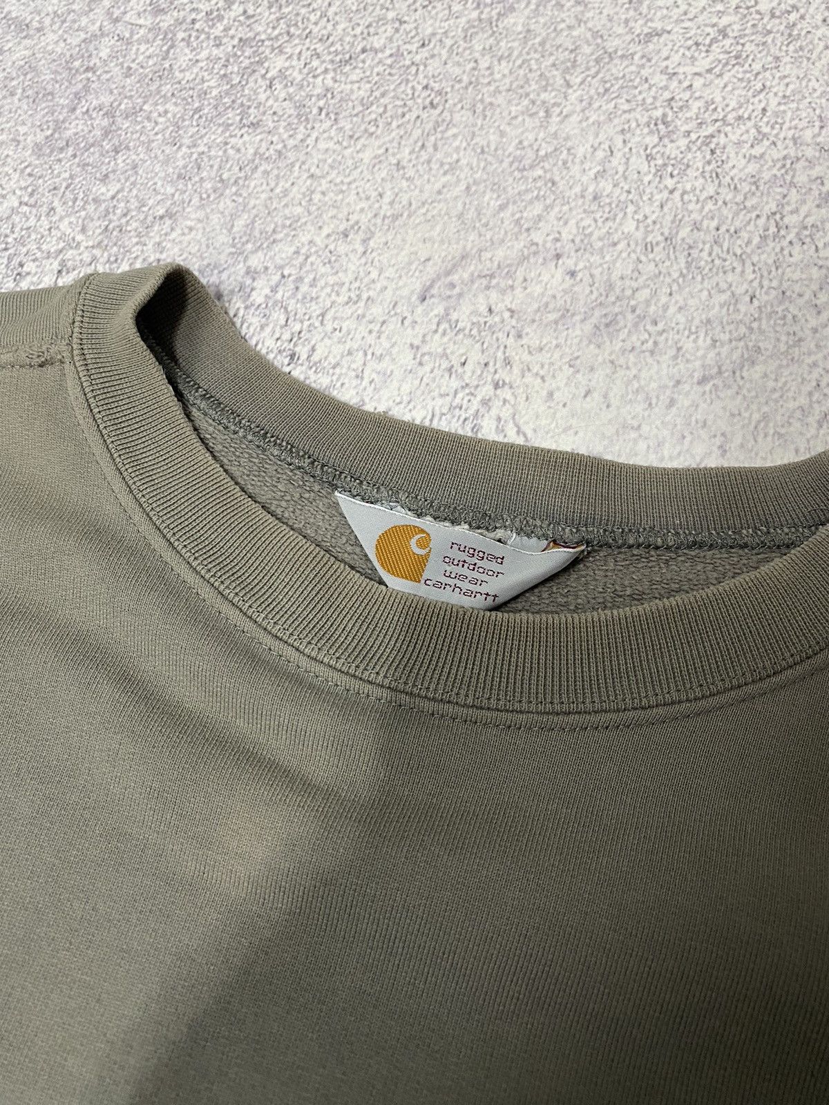 Carhartt × Vintage Vintage Carhartt Big Logo Faded Oversize Sweatshirt Size US L / EU 52-54 / 3 - 10 Thumbnail