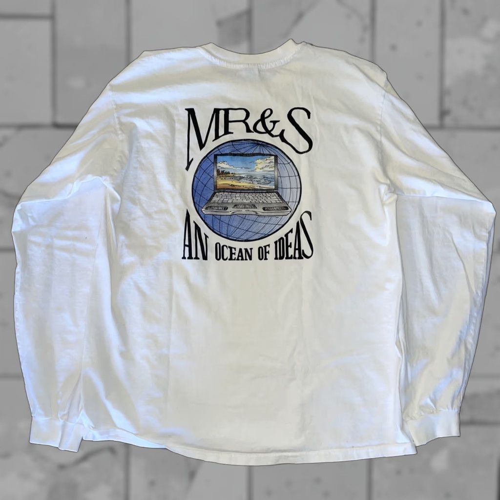 Anvil VTG MRS white Long Sleeve Shirt Mens XL USA Button-Up Size US XL / EU 56 / 4 - 1 Thumbnail
