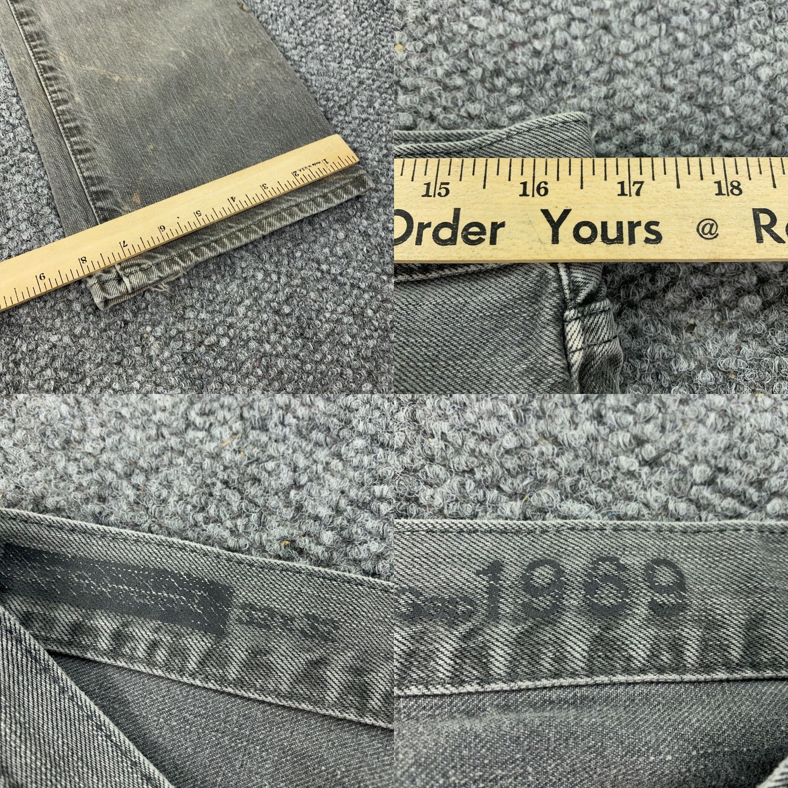 Gap GAP 1969 Jeans Mens 32x32 Gray Denim Straight Distressed Size US 32 / EU 48 - 8 Thumbnail