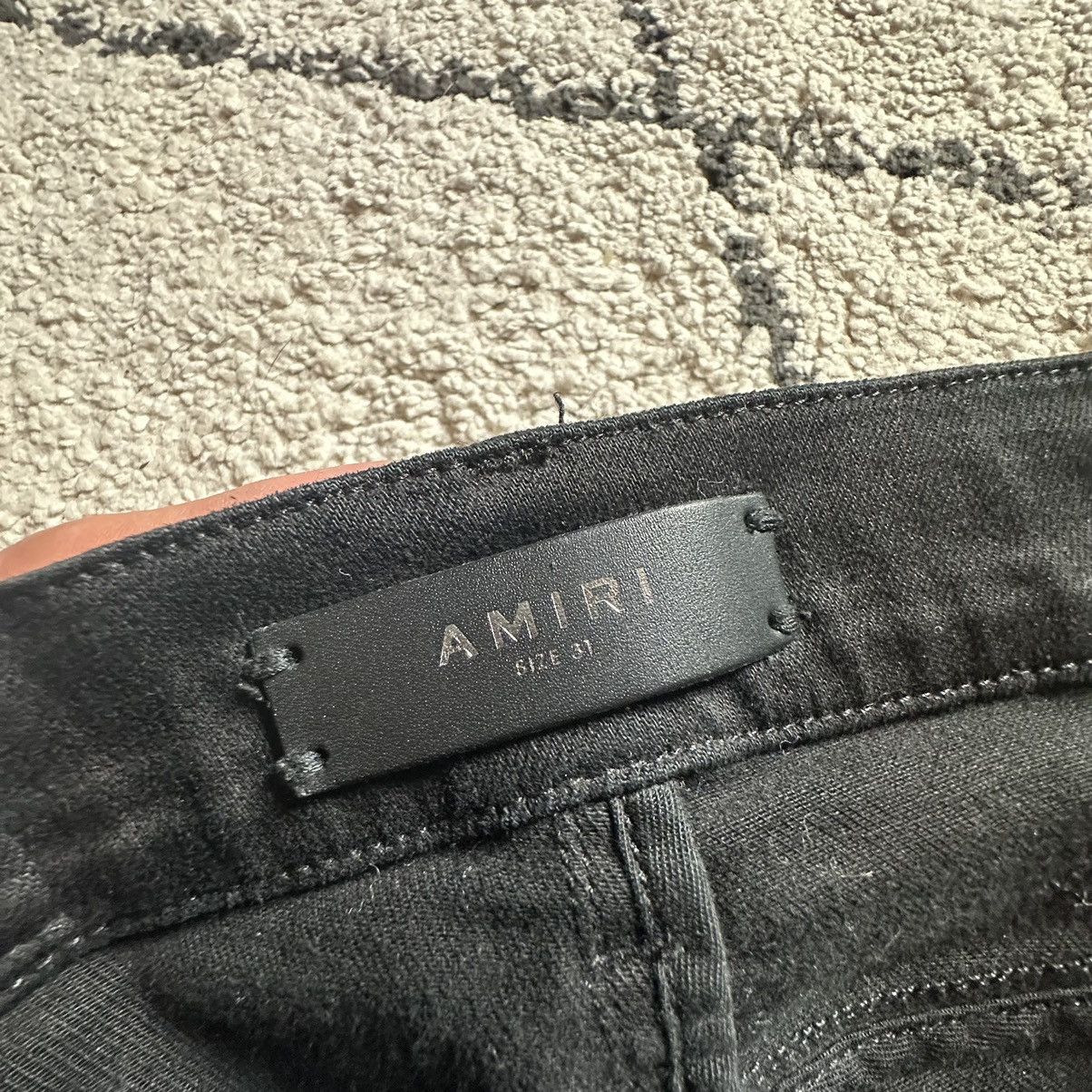 Amiri Amiri 2018 Runway Cheetah Print Coated Denim Size US 31 - 11 Thumbnail