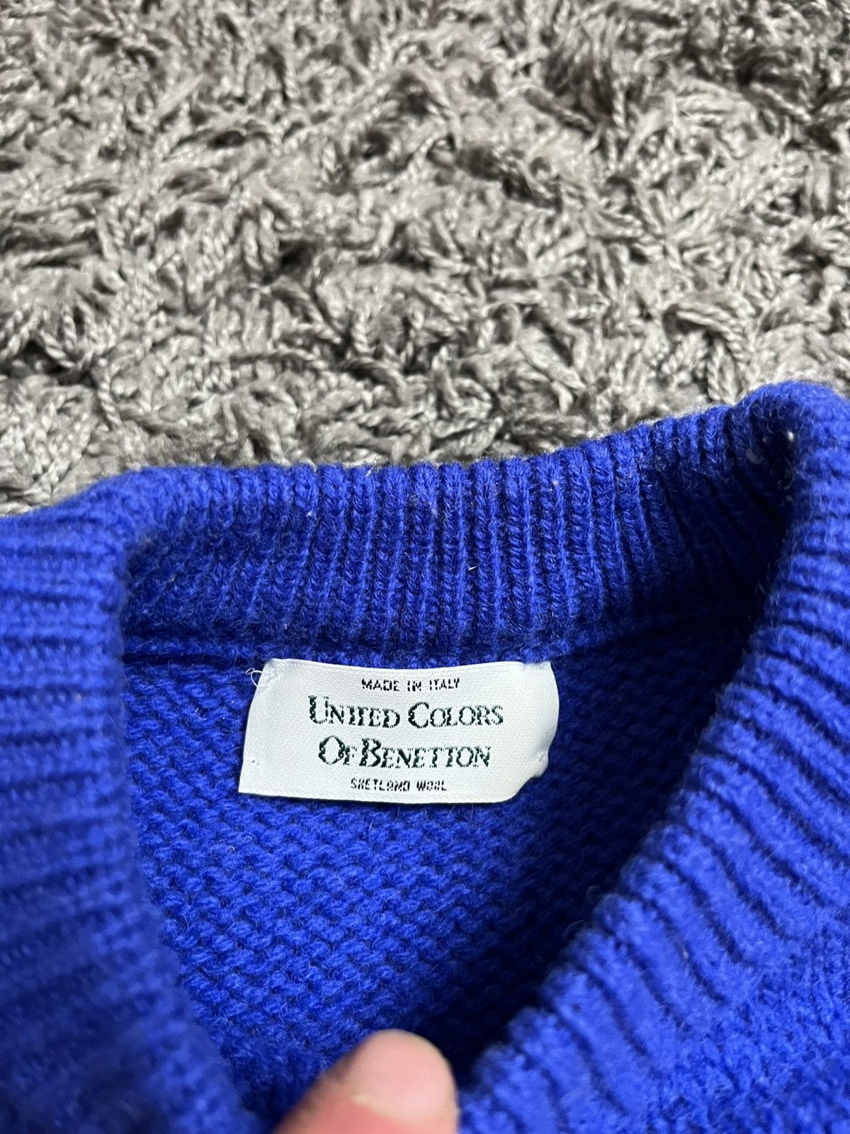 United Colors Of Benetton 90s Archival United Colors of Benetton Ski Knit Jumper Blue Size US L / EU 52-54 / 3 - 4 Thumbnail