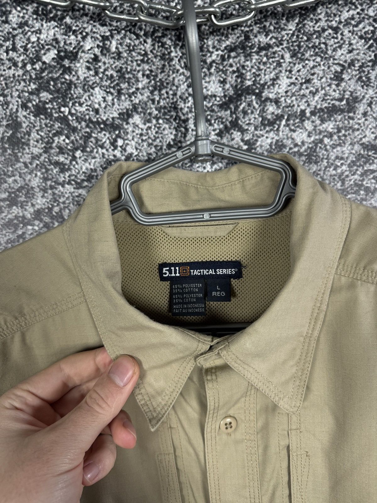 5.11 Mens 5.11 Tactical Series Long Sleeve Shirt Army Button Up Size US L / EU 52-54 / 3 - 6 Thumbnail