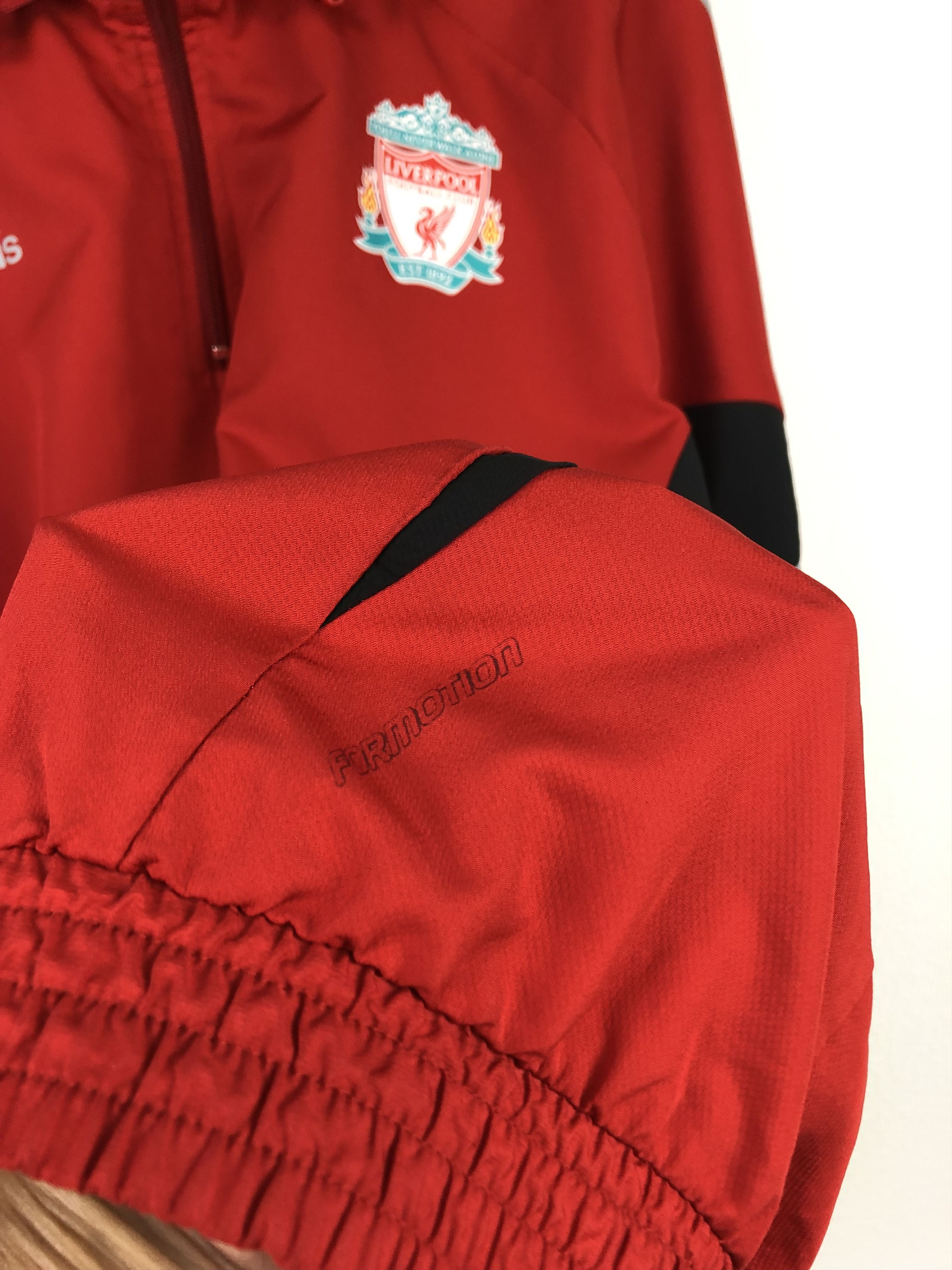Adidas Vintage Liverpool Football Jacket Sweatshirt Hooded Soccer Size US L / EU 52-54 / 3 - 6 Thumbnail