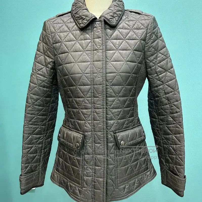 Burberry Burberry Quilted Gray Short Jacket for Women. Size S / US 4 / IT 40 - 9 Thumbnail