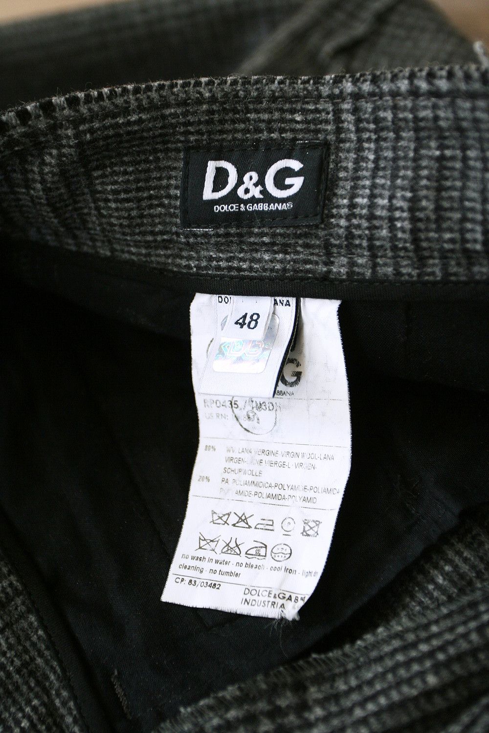 Dolce & Gabbana Vintage Dolce & Gabbana Wool Checked Smart Casual Pants Size US 32 / EU 48 - 6 Thumbnail