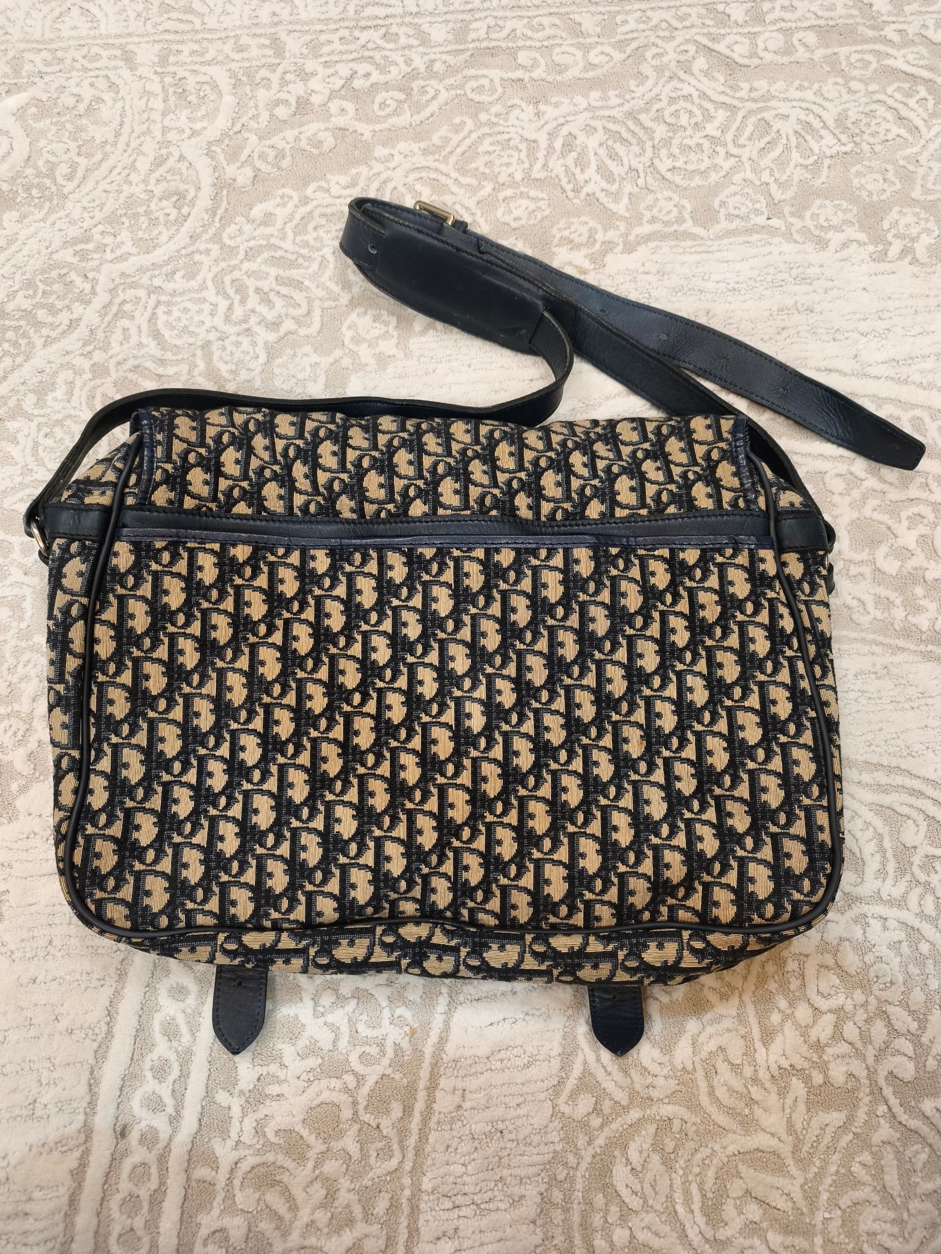 Christian Dior Monsieur Christian Dior Monogram Blue Denim Messenger Bag Size ONE SIZE - 5 Thumbnail
