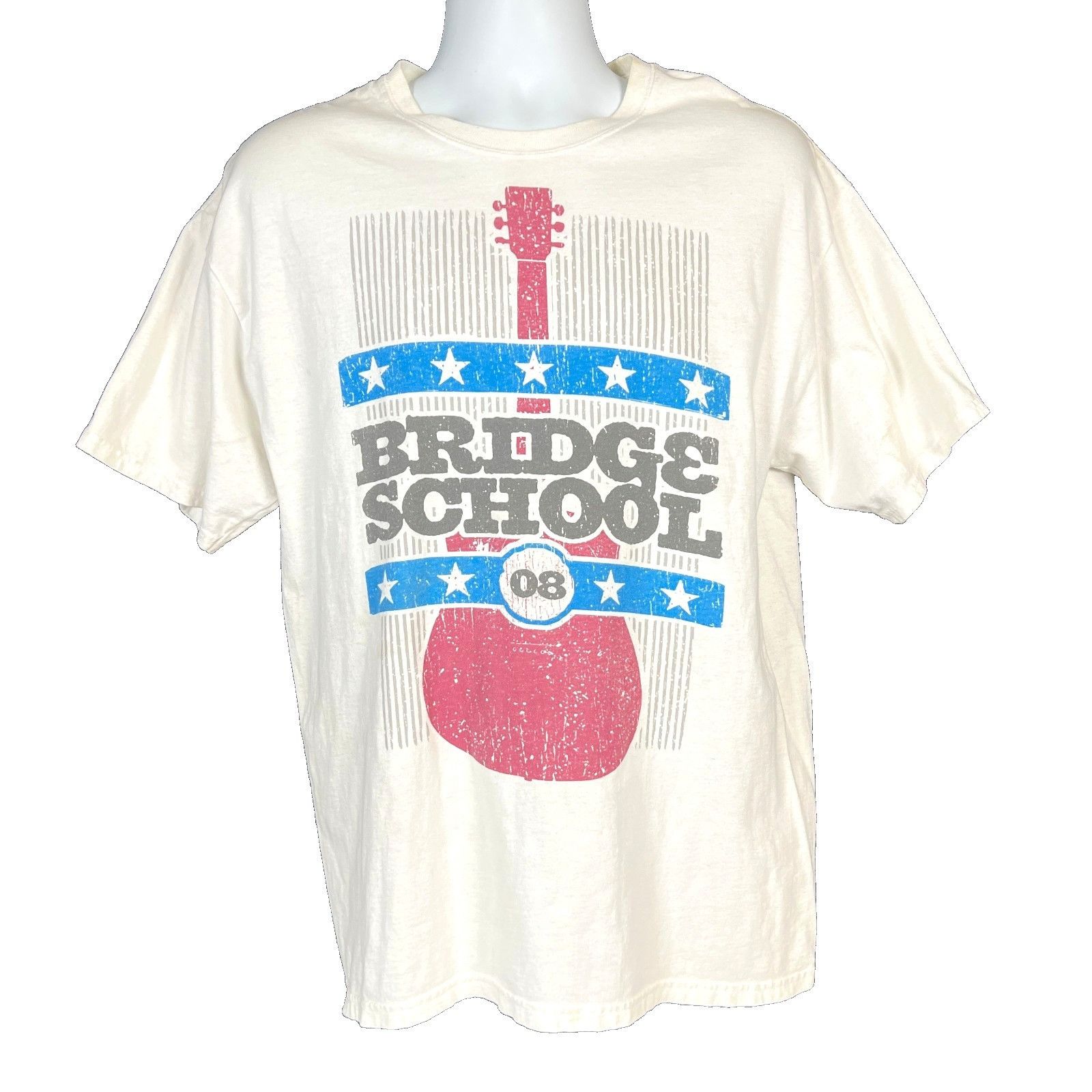 Hanes Bridge School Neil Young 2008 Mens Concert Shirt size Large Size US L / EU 52-54 / 3 - 4 Thumbnail