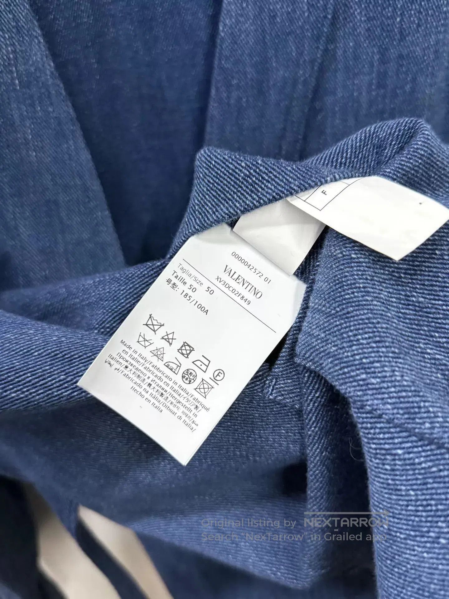 Valentino Blue Embroidered Tie-Front Light Jacket. Size US M / EU 48-50 / 2 - 7 Thumbnail