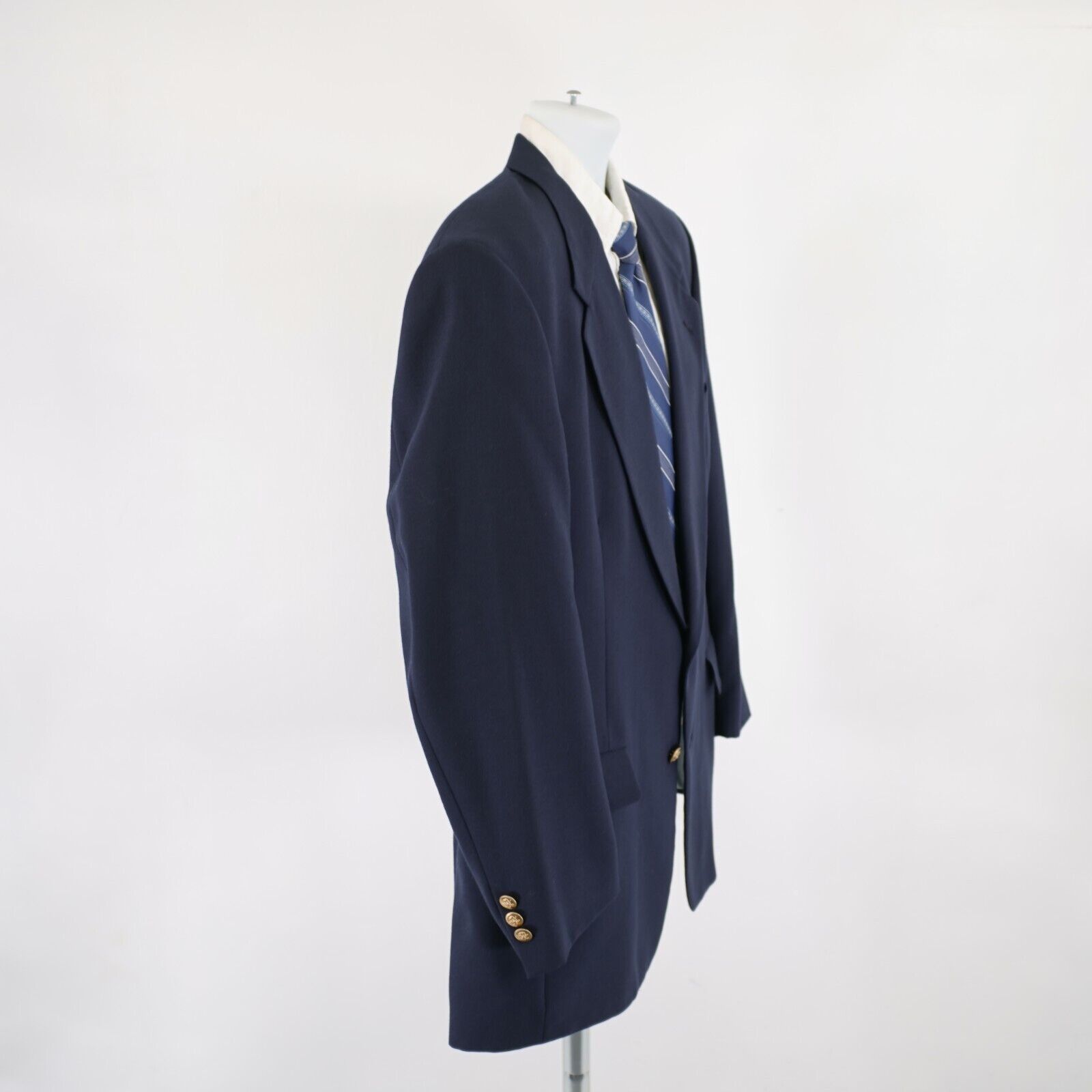 Hart Schaffner Marx Jack Nicklaus Tournament Series Wool Blue 2 Gold Button Blaz Size 42R - 8 Thumbnail