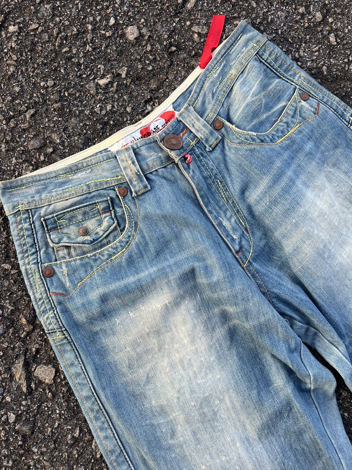 Japanese Brand Take Two Distressed Denim Size US 32 / EU 48 - 9 Thumbnail