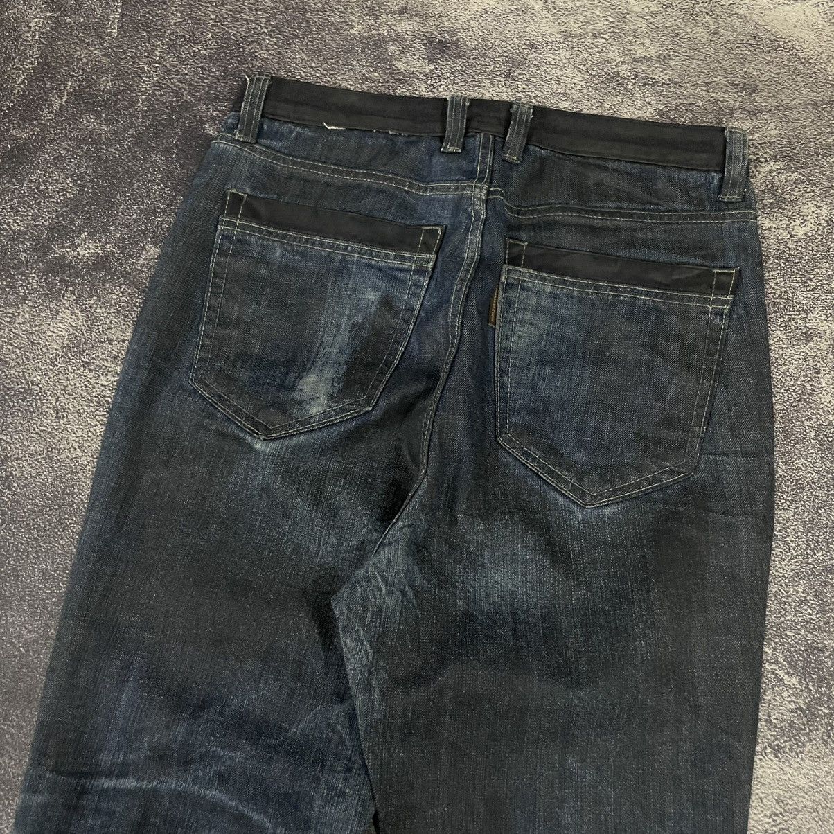If Six Was Nine × Le Grande Bleu (L.G.B.) × Tornado Mart Cabane de Zucca Distressed Denim Yohji/Comme-Inspired Jeans Size US 32 / EU 48 - 4 Thumbnail