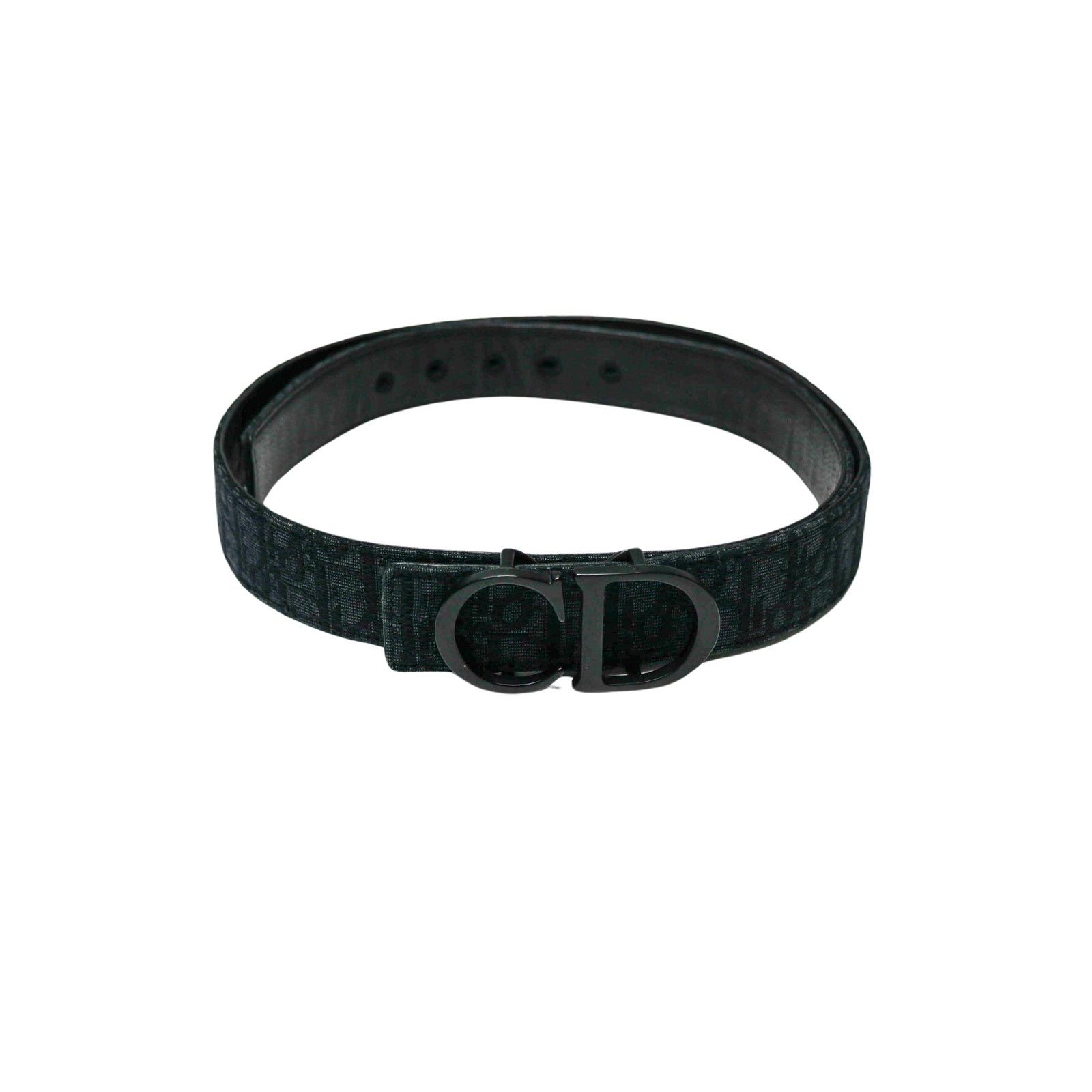Dior Dior Belt Reversible Oblique Jacquard Navy Black with Buckle Size 36 - 5 Thumbnail