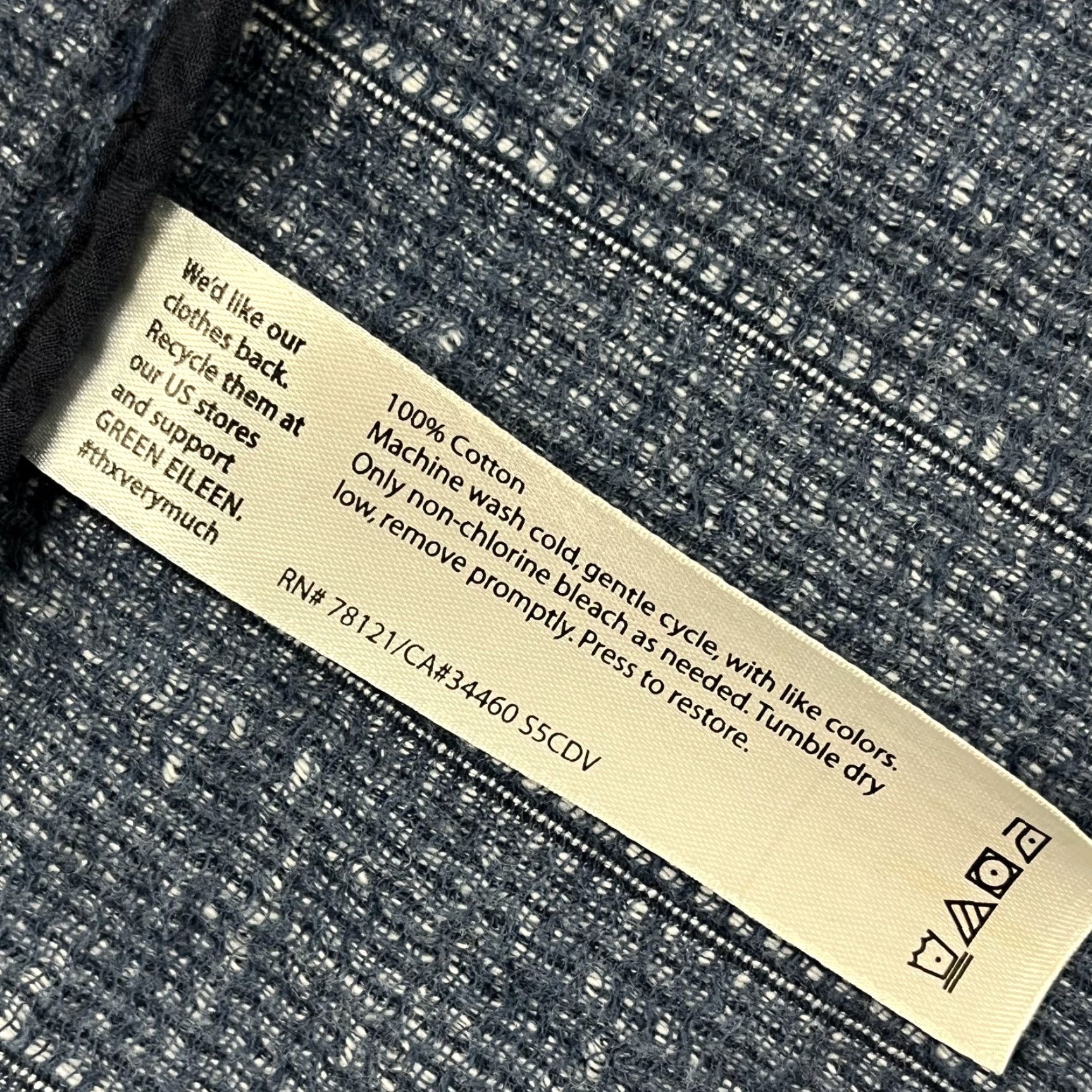 Eileen Fisher Eileen Fisher Womens Medium Blue Open Front Jacket Pockets Casual Regular Fit Size M / US 6-8 / IT 42-44 - 3 Thumbnail