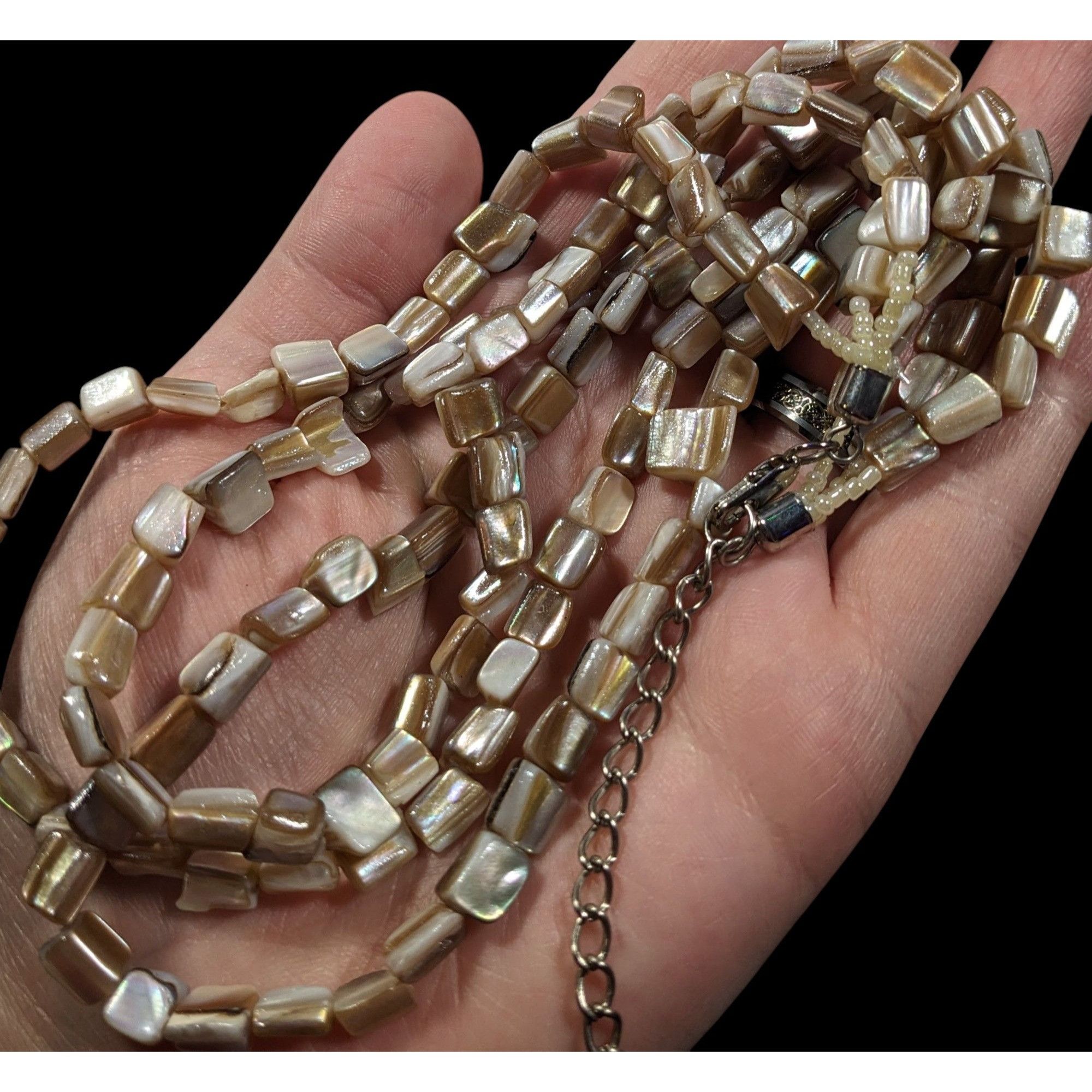 Other Multilayer Tan Shell Piece Beaded Necklace Size ONE SIZE - 3 Thumbnail