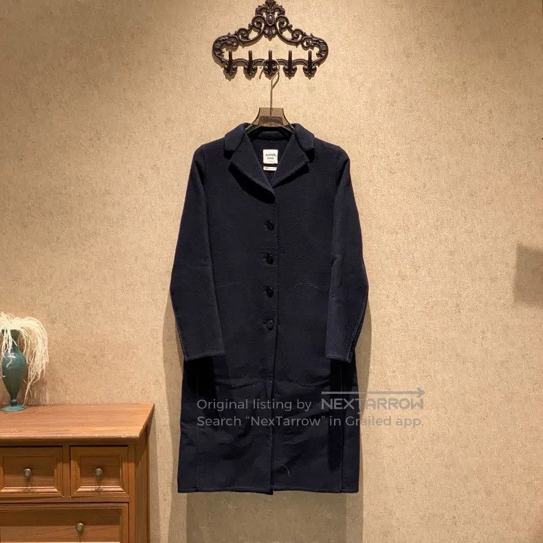 Hermes Hermes Midnight Blue Cashmere Overcoat Size XS / US 0-2 / IT 36-38 - 1 Thumbnail