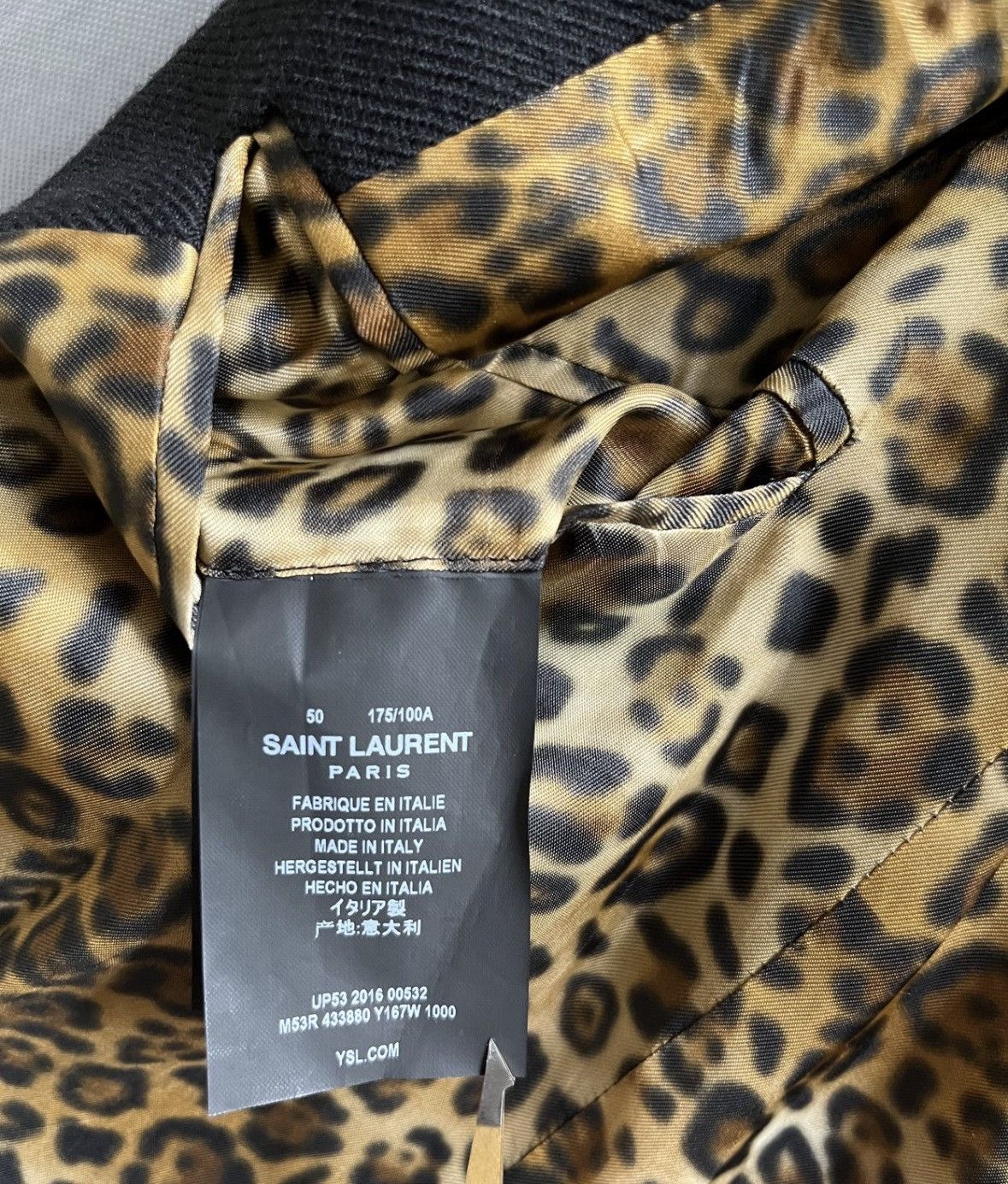 Saint Laurent Paris Saint laurent 16FW leopard lining chesterfield coat sz50 Size US M / EU 48-50 / 2 - 5 Thumbnail
