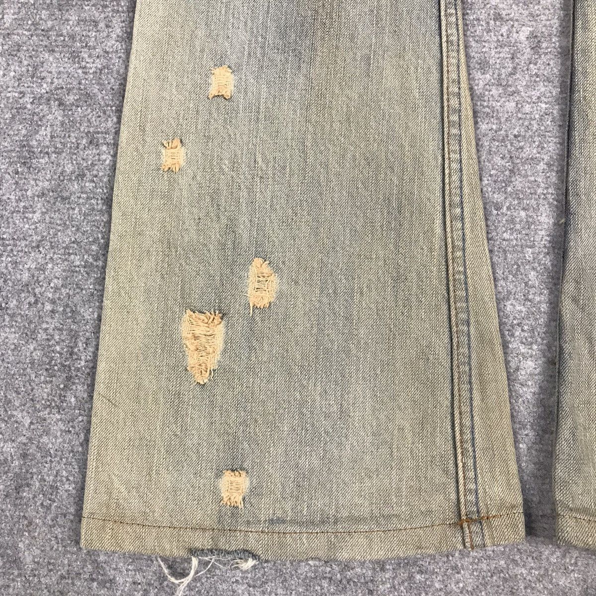 If Six Was Nine FLARE GOA DISTRESSED DENIM BOOT CUT RUSTY DENIM PANTS Size US 30 / EU 46 - 12 Thumbnail