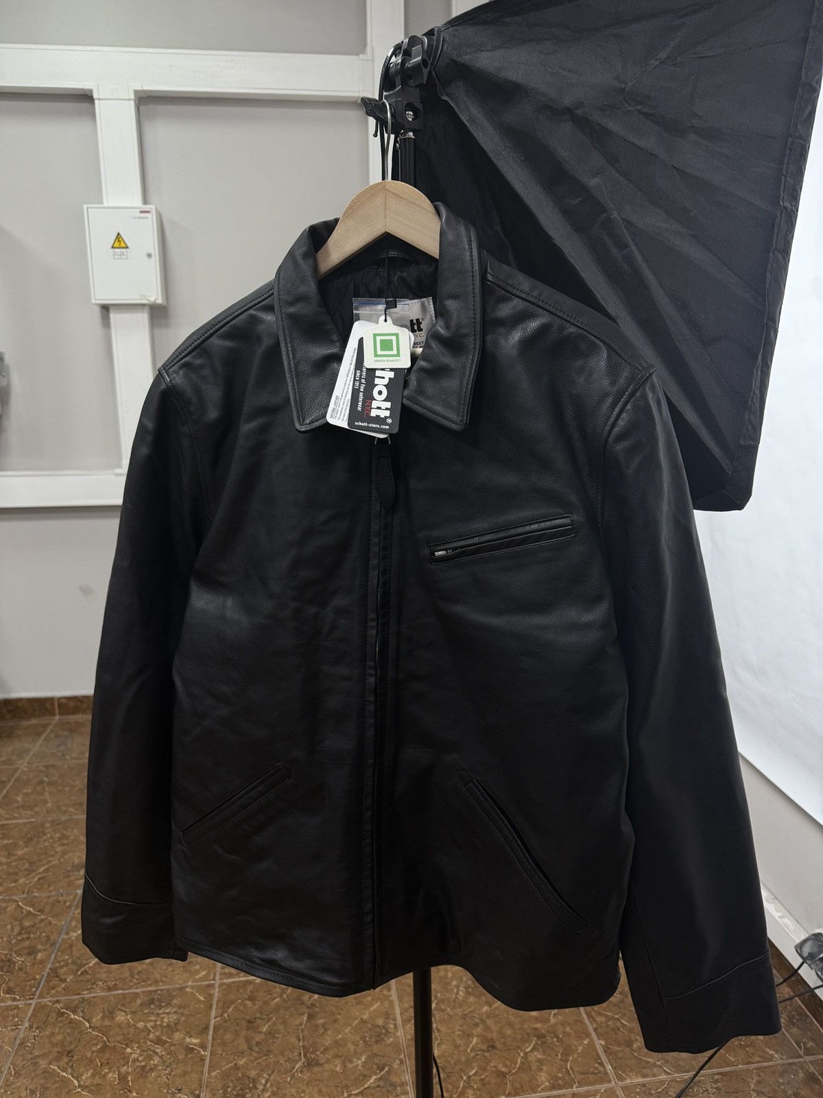 Schott 🇺🇸 NEW❗️Schott NYC Leather Jacket Motorcycle Rare Retro Y2K Size US XXL / EU 58 / 5 - 2 Thumbnail