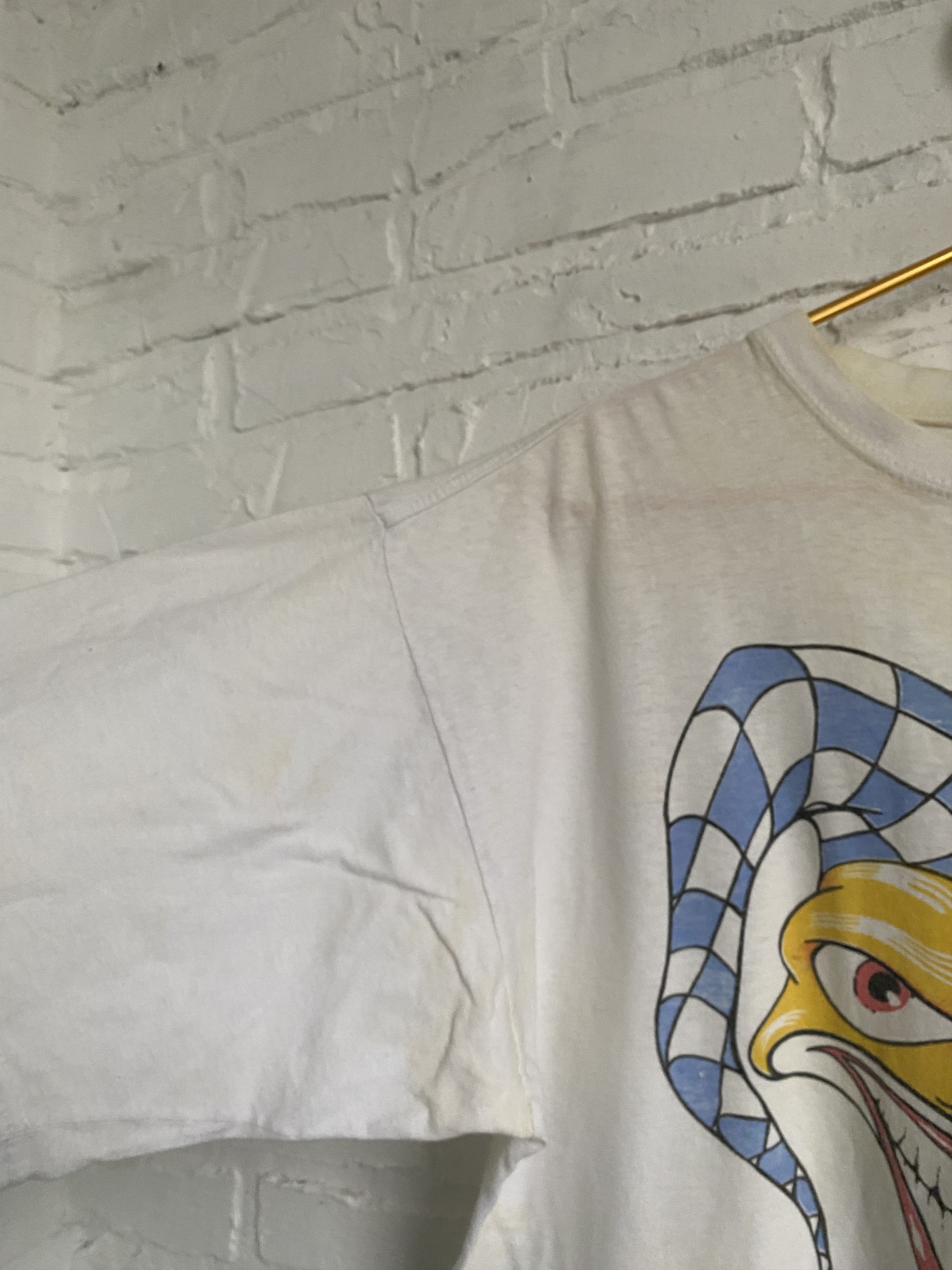 Band Tees × Vintage Vintage 90s Smoking Evil Jester t-shirt Size US M / EU 48-50 / 2 - 6 Thumbnail