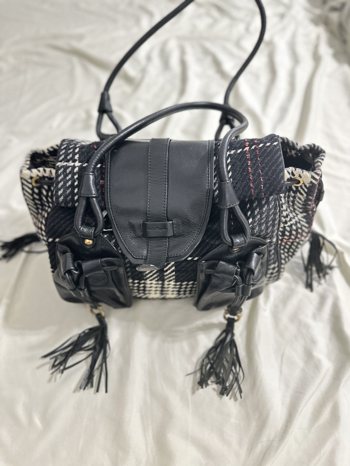 Salvatore Ferragamo Salvatore Ferragamo Wool Plaid Exterior Bags & Handbags L Size ONE SIZE - 1 Thumbnail