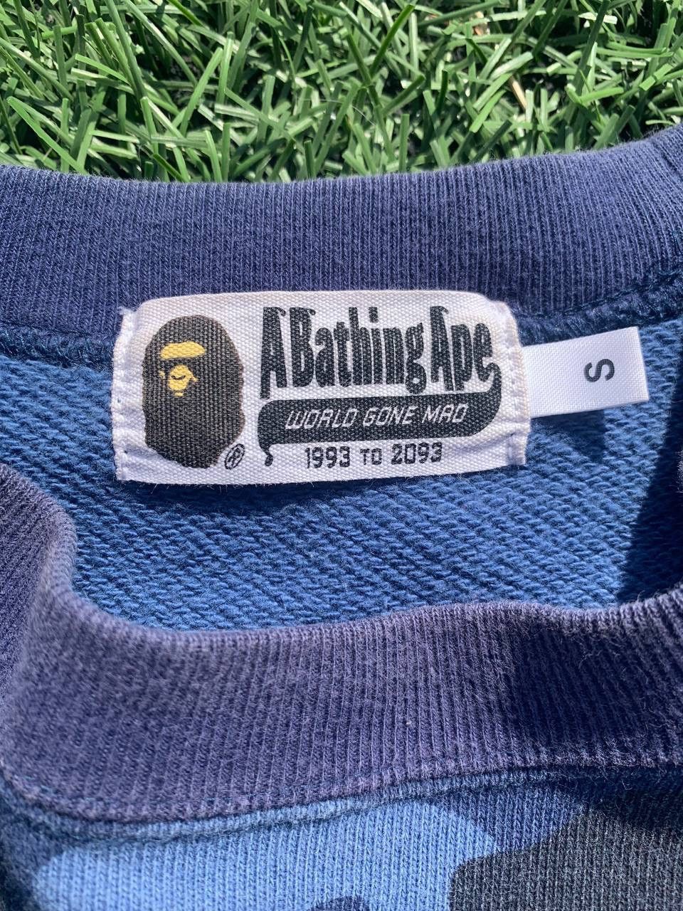 Bape Bape Blue Camo Spell Out Logo Sweatshirt Size US S / EU 44-46 / 1 - 6 Thumbnail